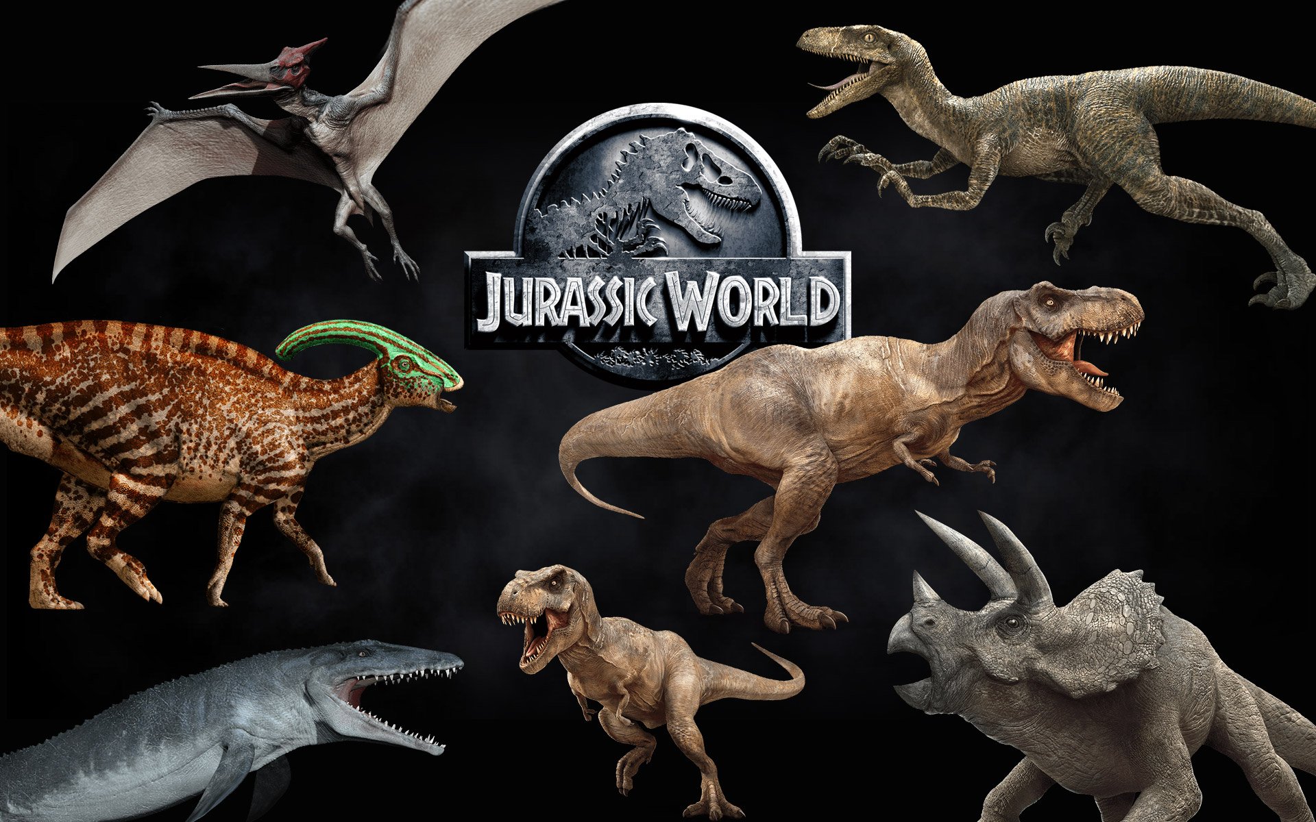 Jurassic World 2015 Dinosaurs Desktop & iPhone 6 Wallpaper HD