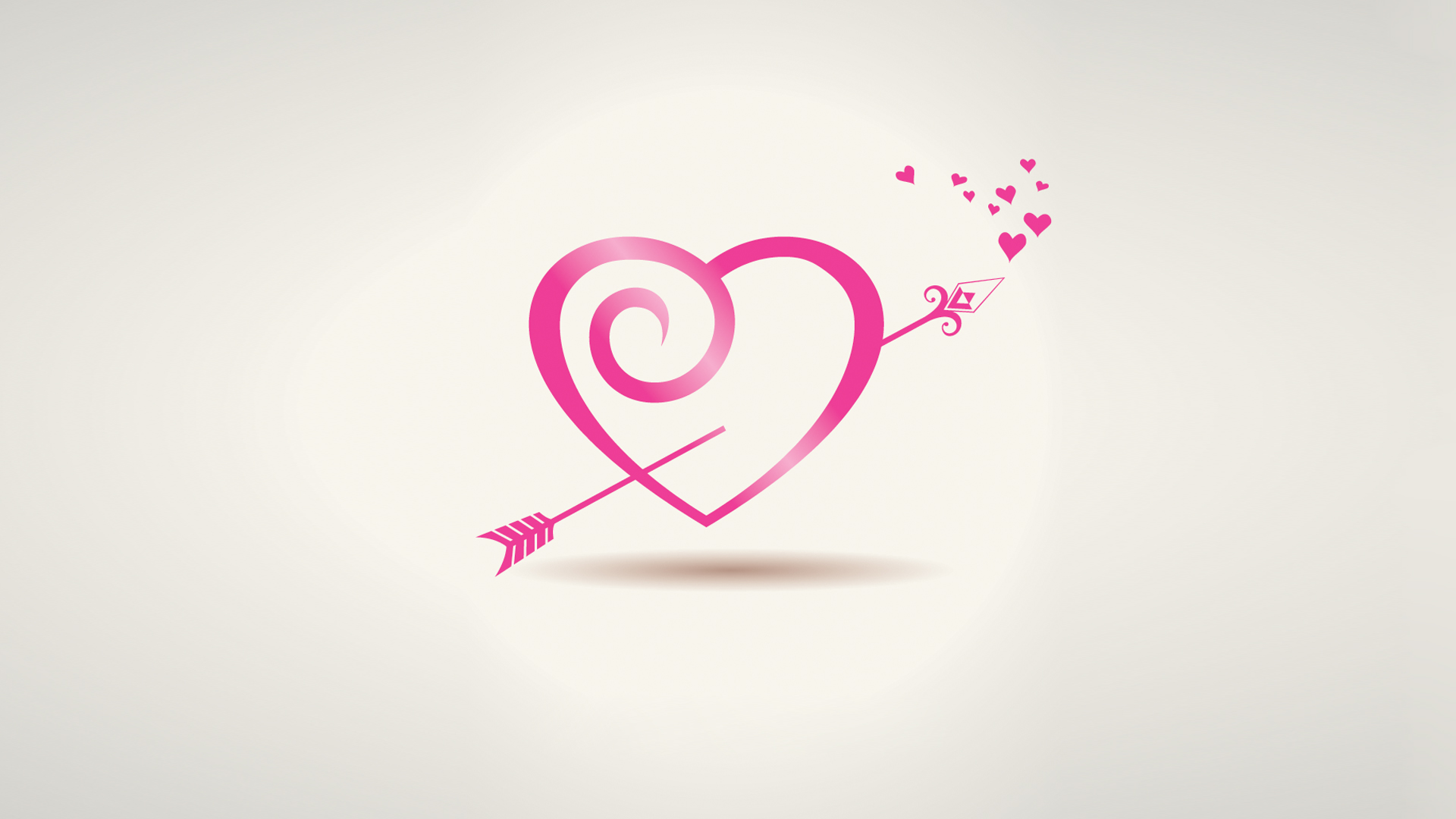 Desktop Wallpaper Heart, Arrow, Minimal, Love, HD Image, Picture, Background, 01875d