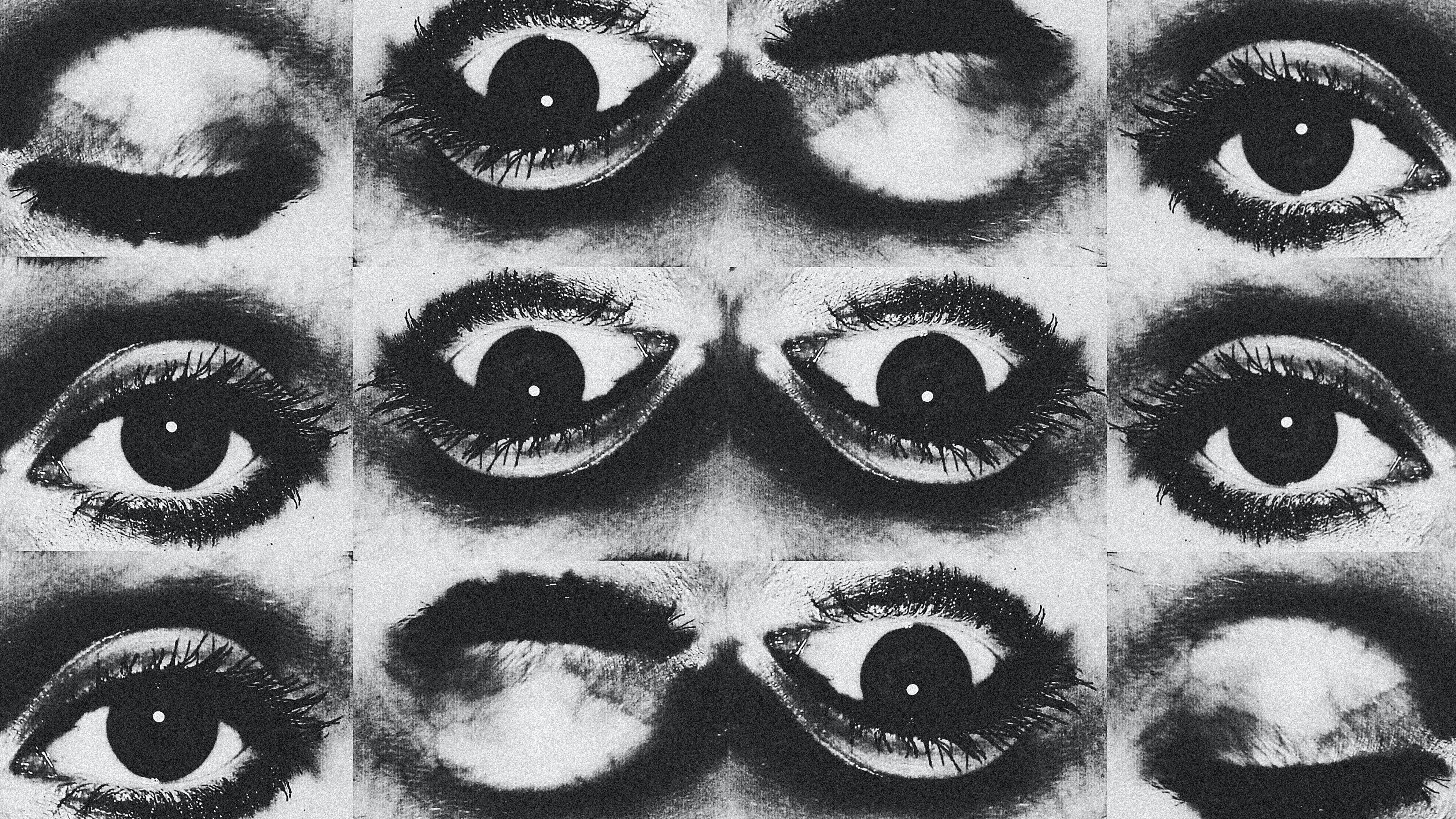 Black and White Collage of Eyes · Free