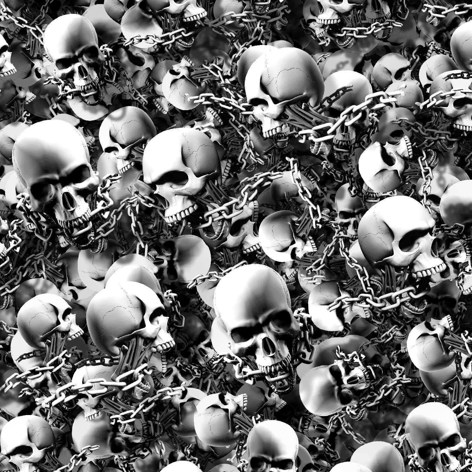 Broken Chain Skulls Pattern
