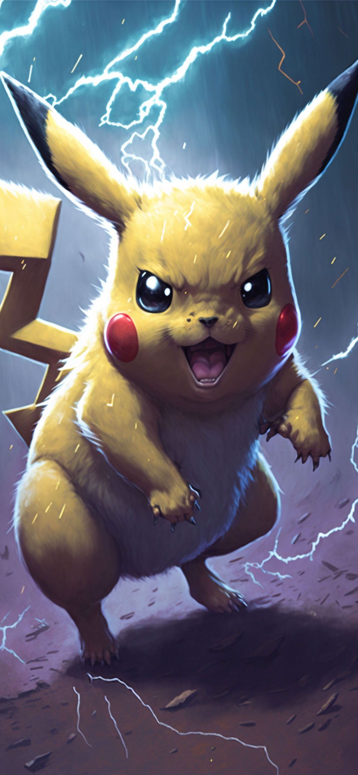 Pokémon Pikachu & Lightning Wallpaper