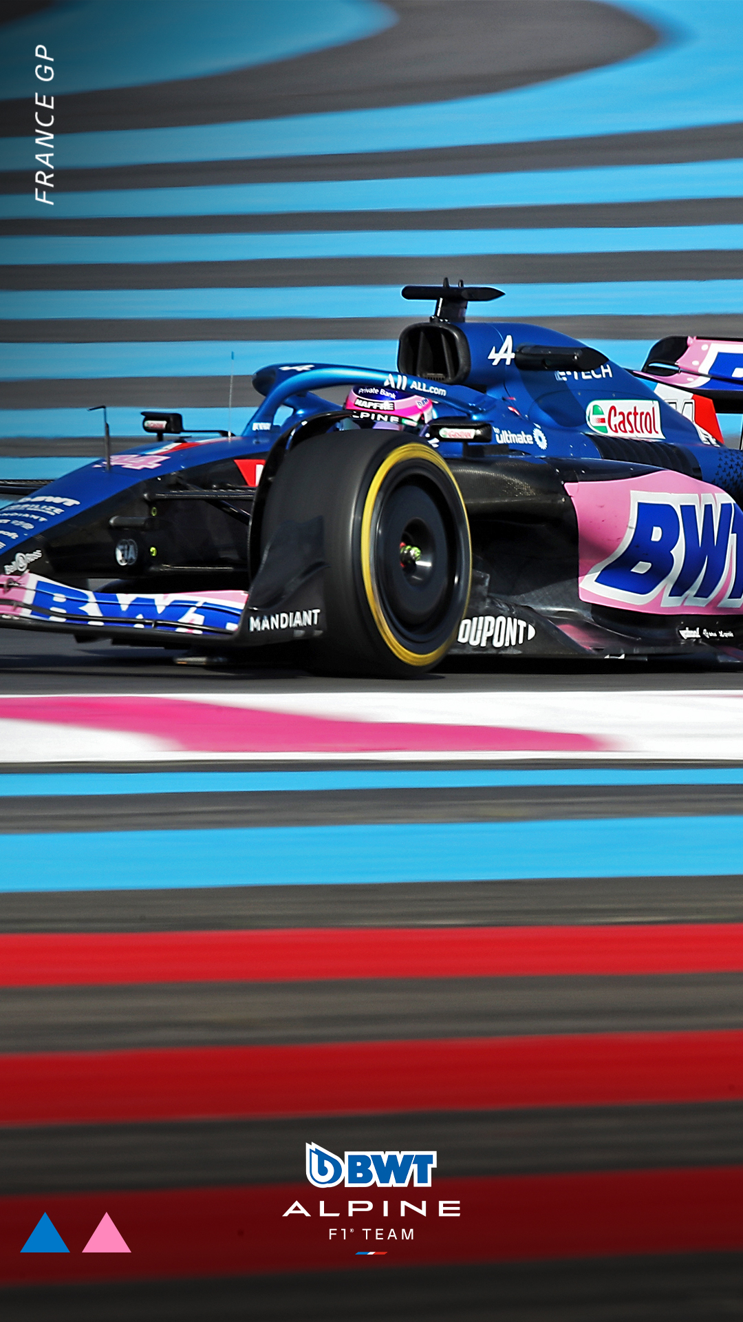 BWT Alpine F1 Team matching displays across your devices with these wallpaper for your phone