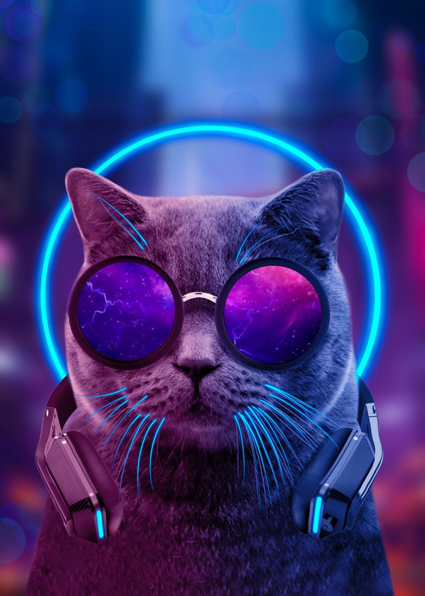 cyber cat game' Poster