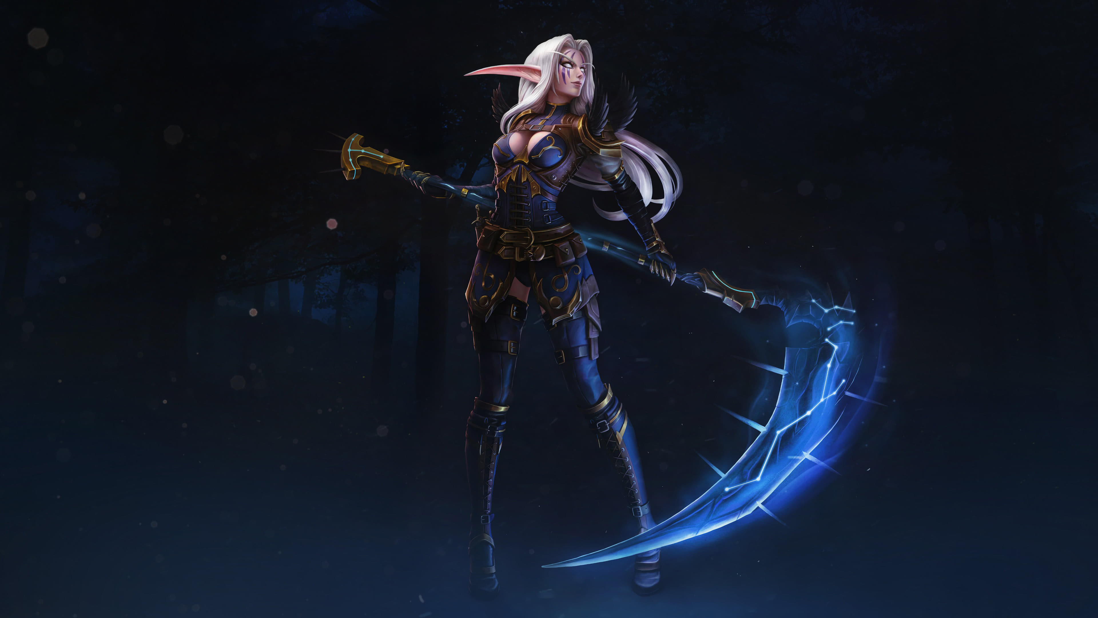 World Of Warcraft Night Elf Scythe UHD 4K Wallpaper