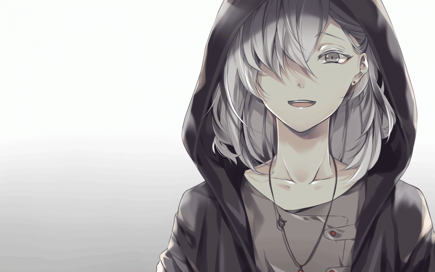 White Hair Anime Boy Wallpaper