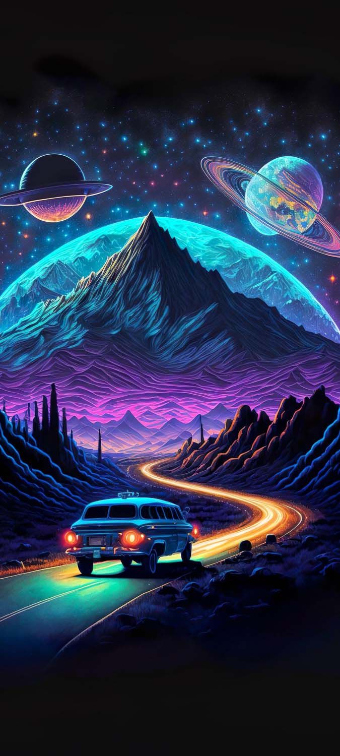 Cosmic Road IPhone Wallpaper HD Wallpaper, iPhone Wallpaper. Imagens de fundo hd, Papel de parede smartphone, Fundo de tela celular