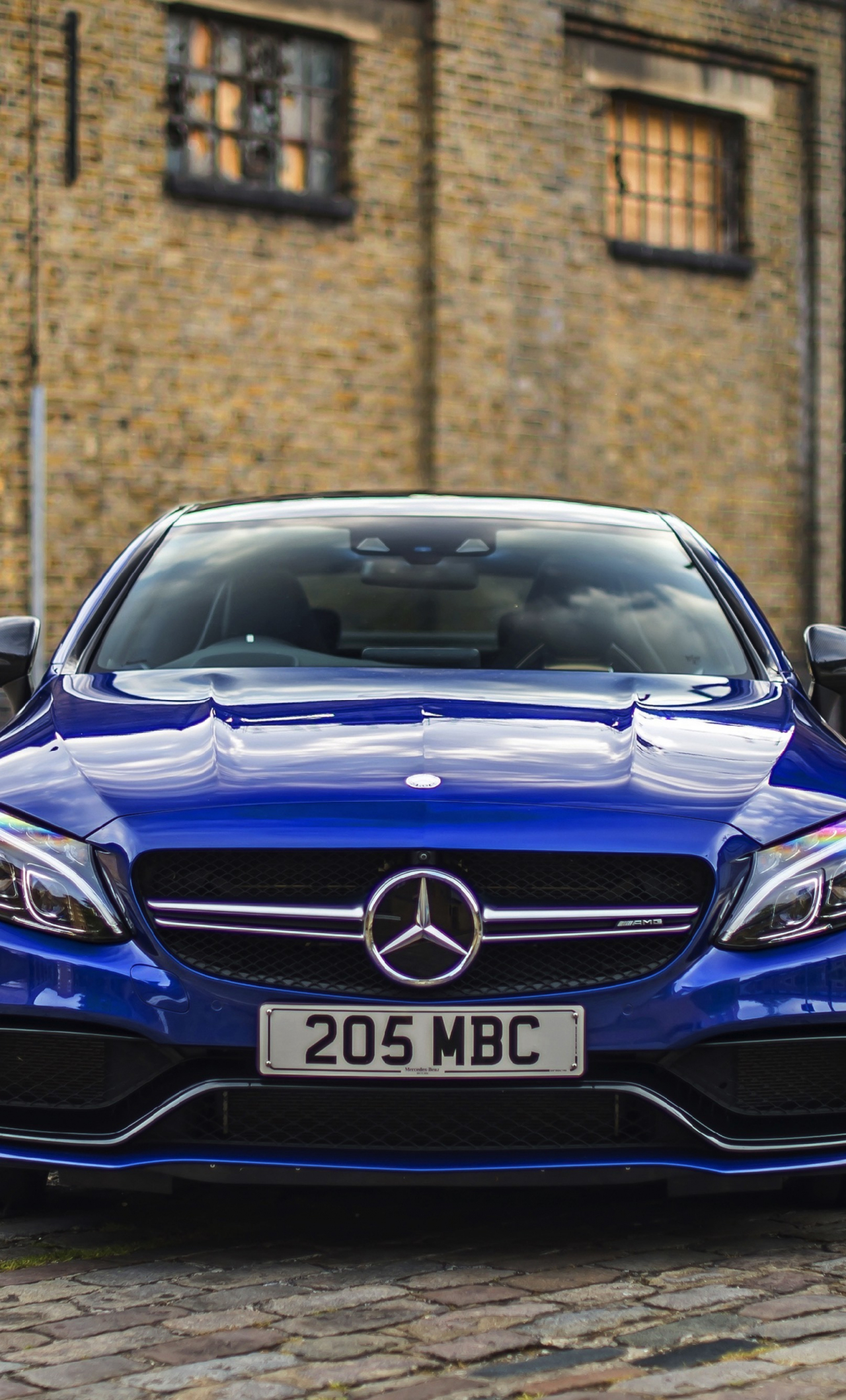 Download Wallpaper 1280x2120 Front, Blue, Luxury Car, Mercedes Benz C Class, Iphone 6 Plus, 1280x2120 HD Background, 2738