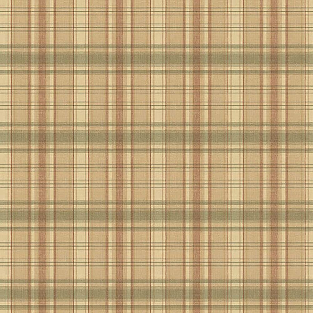 Chesapeake Delaney Green Sunny Plaid Paper Strippable Roll Wallpaper (Covers 56.4 sq. ft.) CTR13045 Home Depot