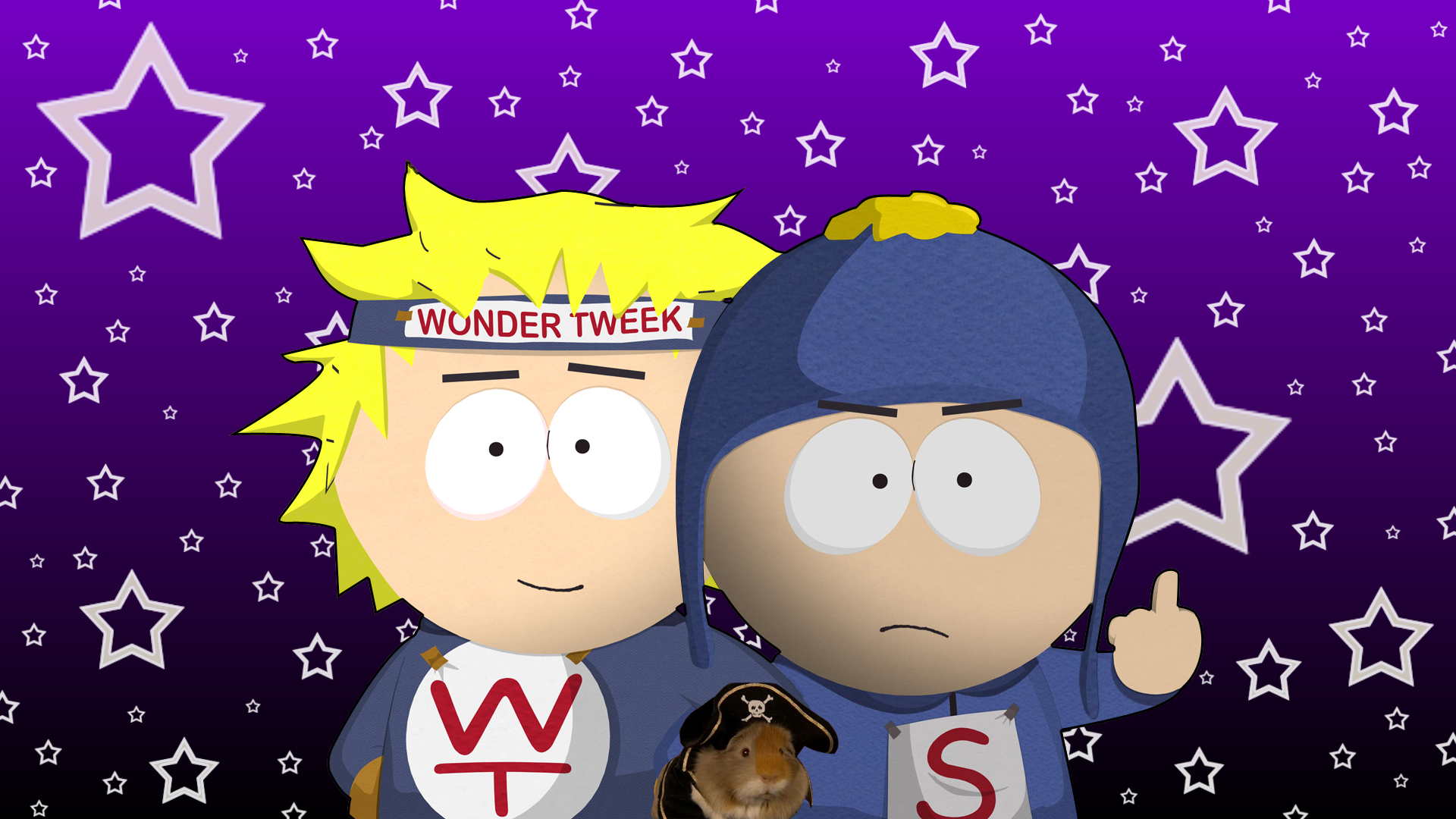 Made a wallpaper of a paranoid tweaker, a Peruvian God, and their son. :P