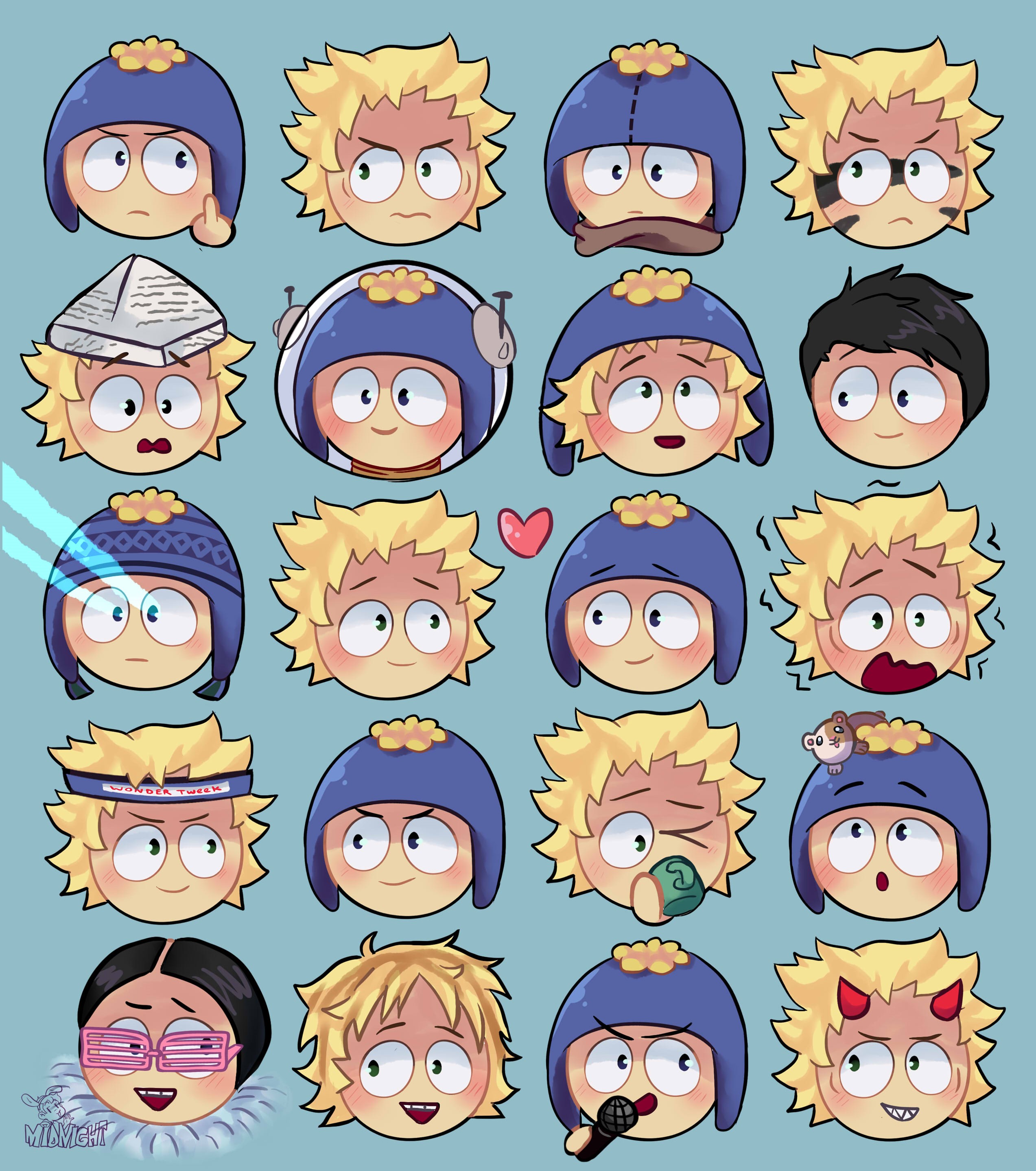 MidnightRabbit806 an alternate version of one of my drawings. Now it looks like a cute wallpaper. #myart #SouthPark #spcreek #creek #tweekxcraig