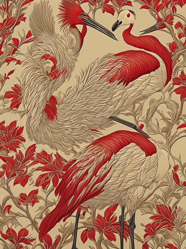 Wooden Otter457: Red Crowned Crane