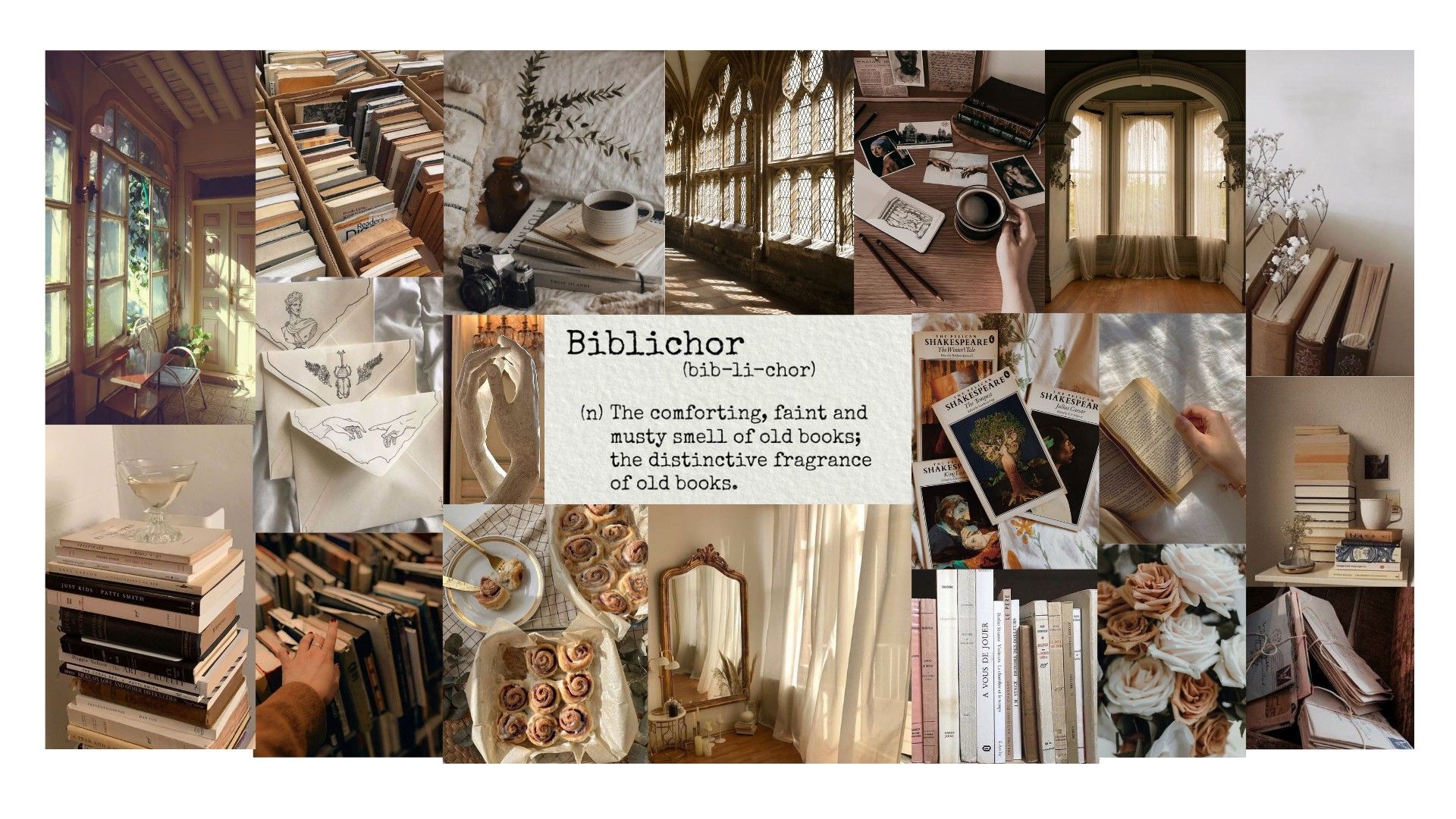 Books aesthetic collage wallpaper. Aesthetic desktop wallpaper, Wallpaper iphone boho, Macbook wallpaper