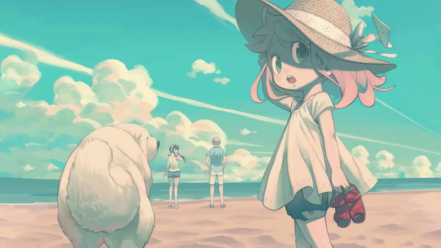 Spy X Family On The Beach Live Wallpaper