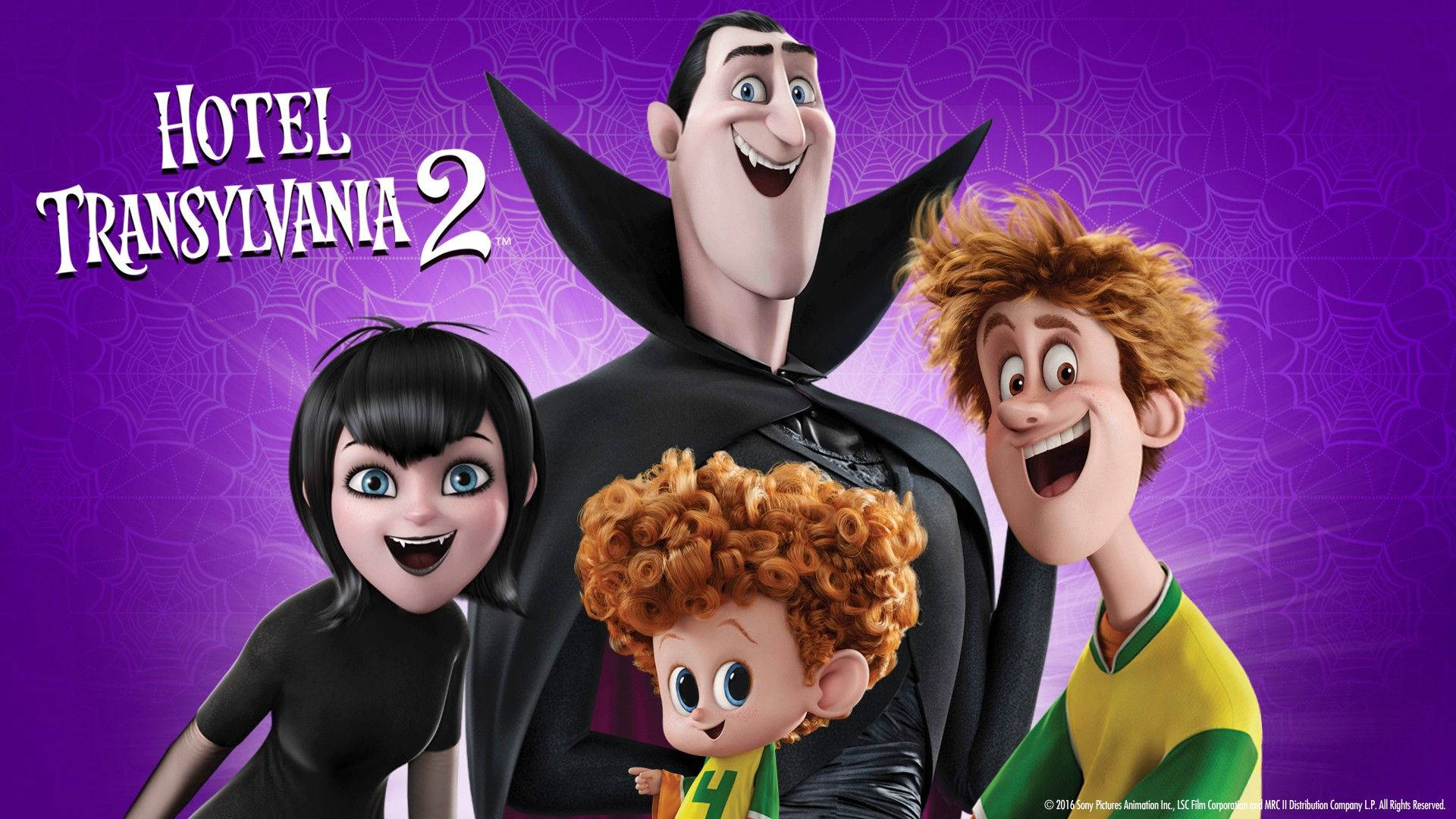 Download Dracula With Family Hotel Transylvania 2 Poster Wallpaper