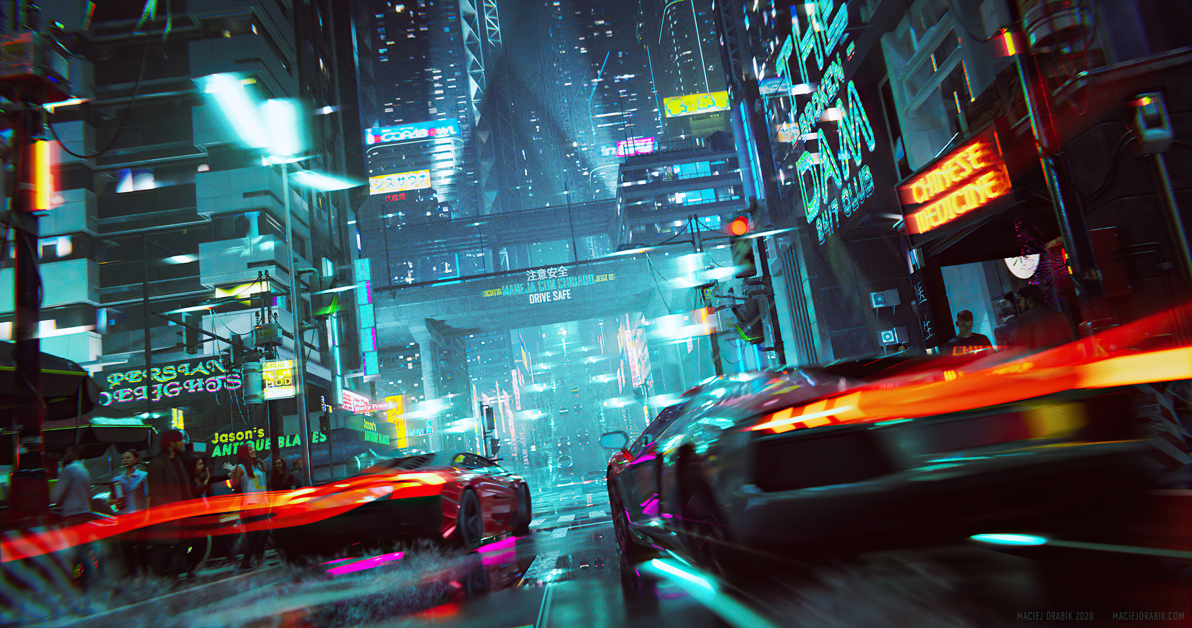 neon, cyberpunk, city, artist, artwork, digital art, hd, 4k, artstation Gallery HD Wallpaper