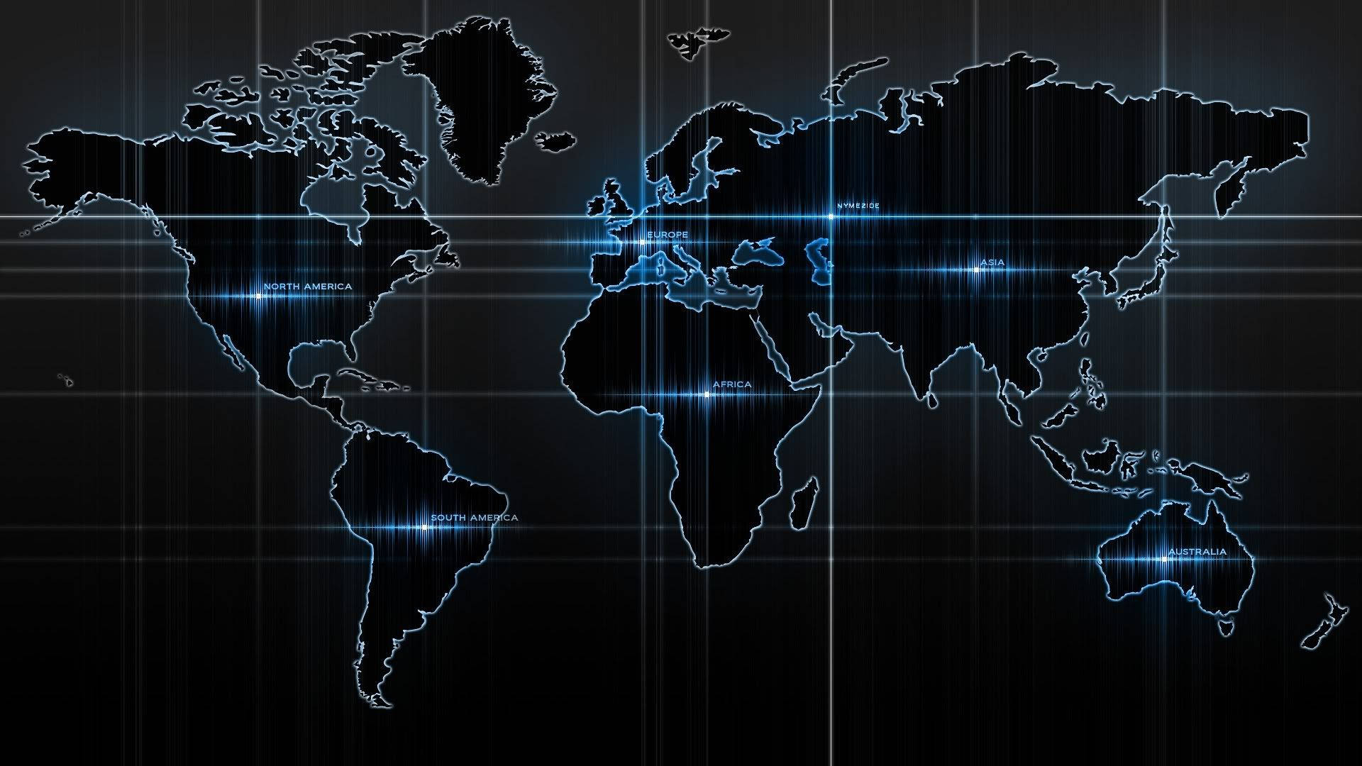 Download Dark World Map Wallpaper
