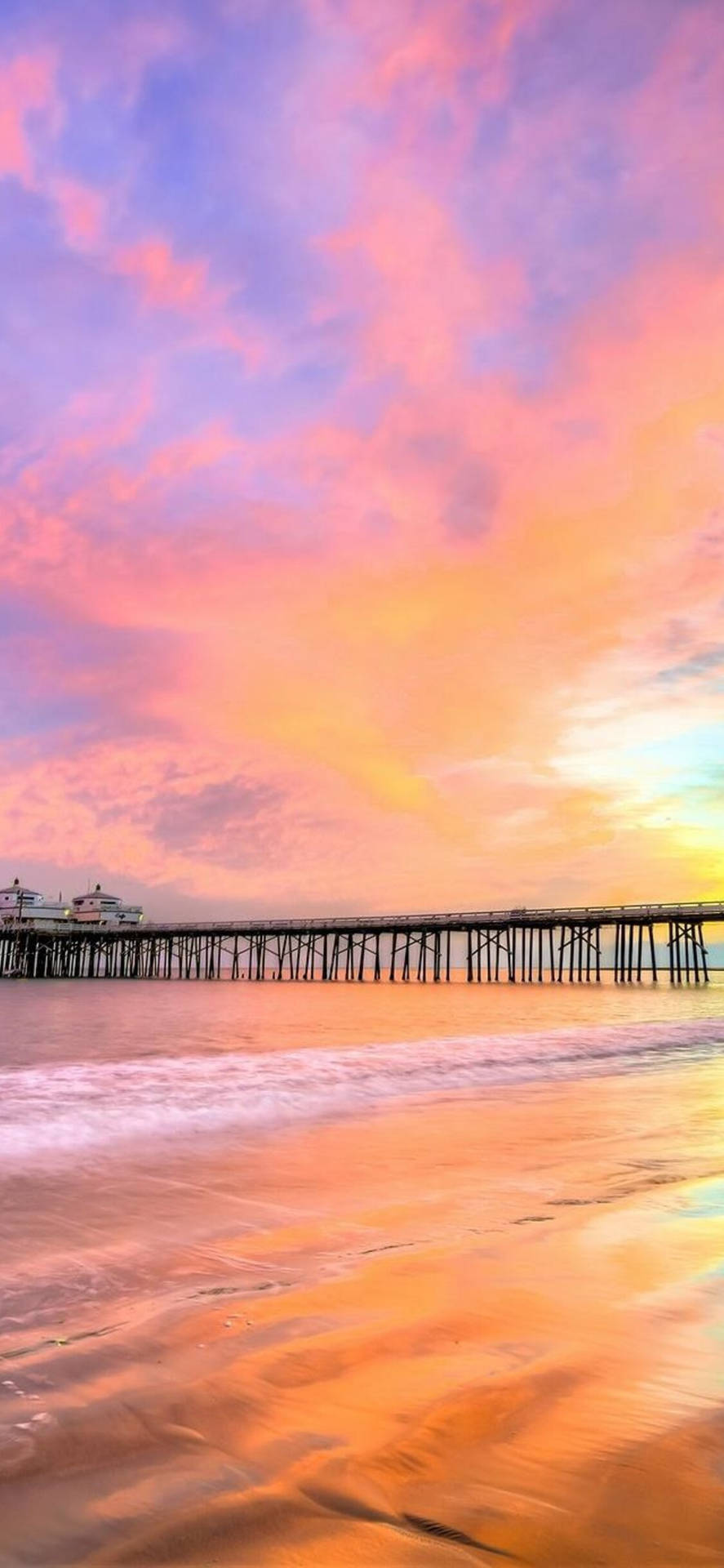 Download Aesthetic Hermosa Beach Pier iPhone California Wallpaper