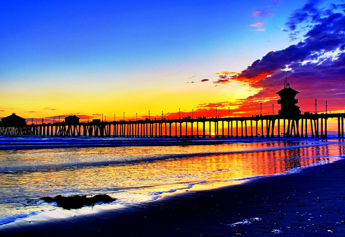 Background photo Horizon, Beach, Pier. Best Free Download image