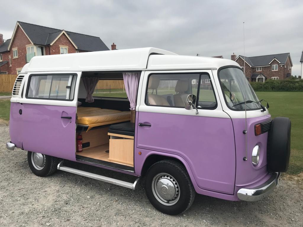 Roobarb VW T2 Brazilian campervan for hire in Malpas