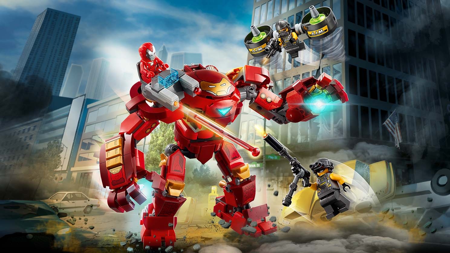 Iron Man Hulkbuster versus A.I.M. Agent 76164® Marvel Sets.com for kids