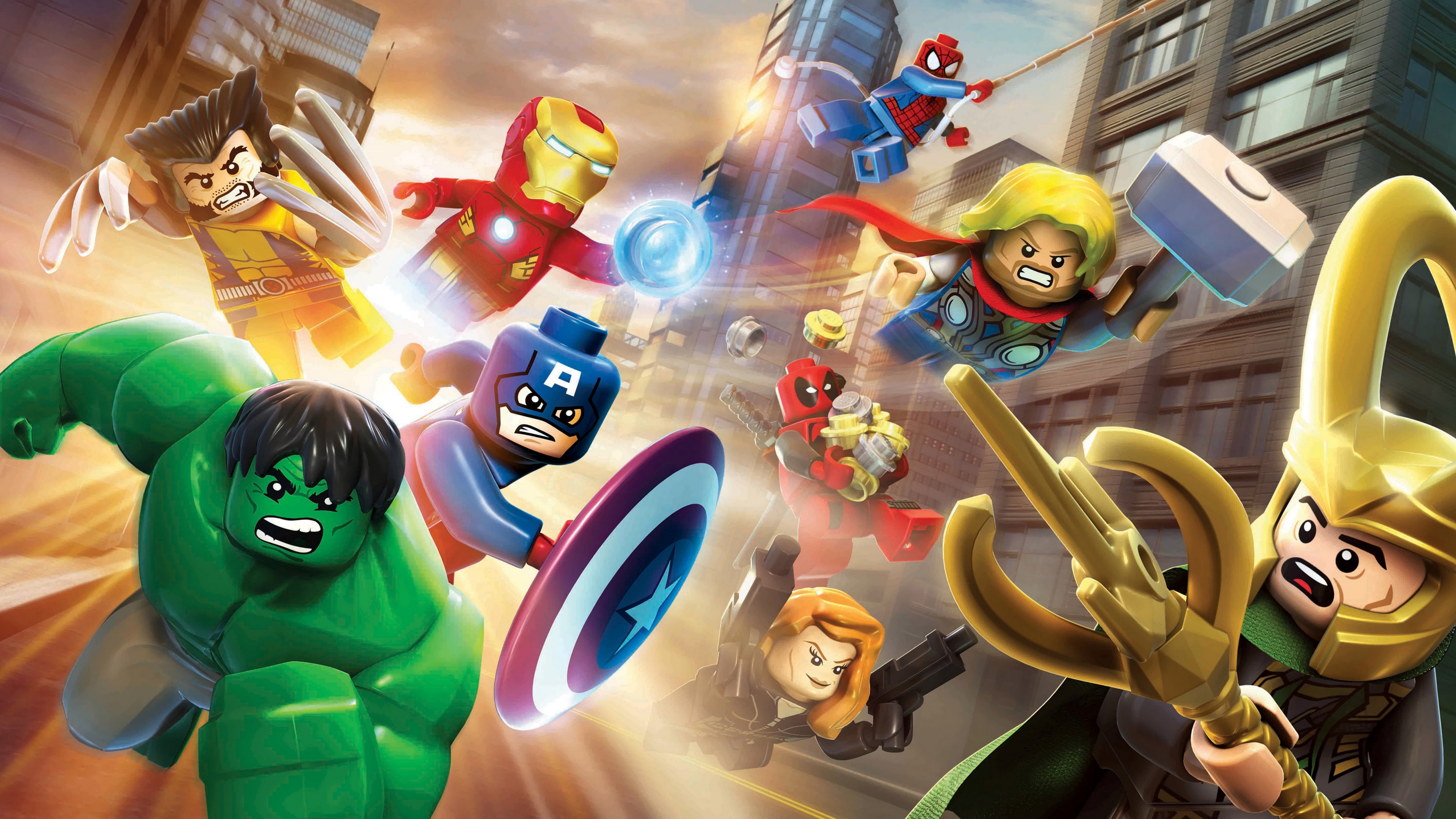 Wallpaper / marvel, lego, superheroes, hd, 4k, 5k, hulk, loki, iron man, thor, captain america free download