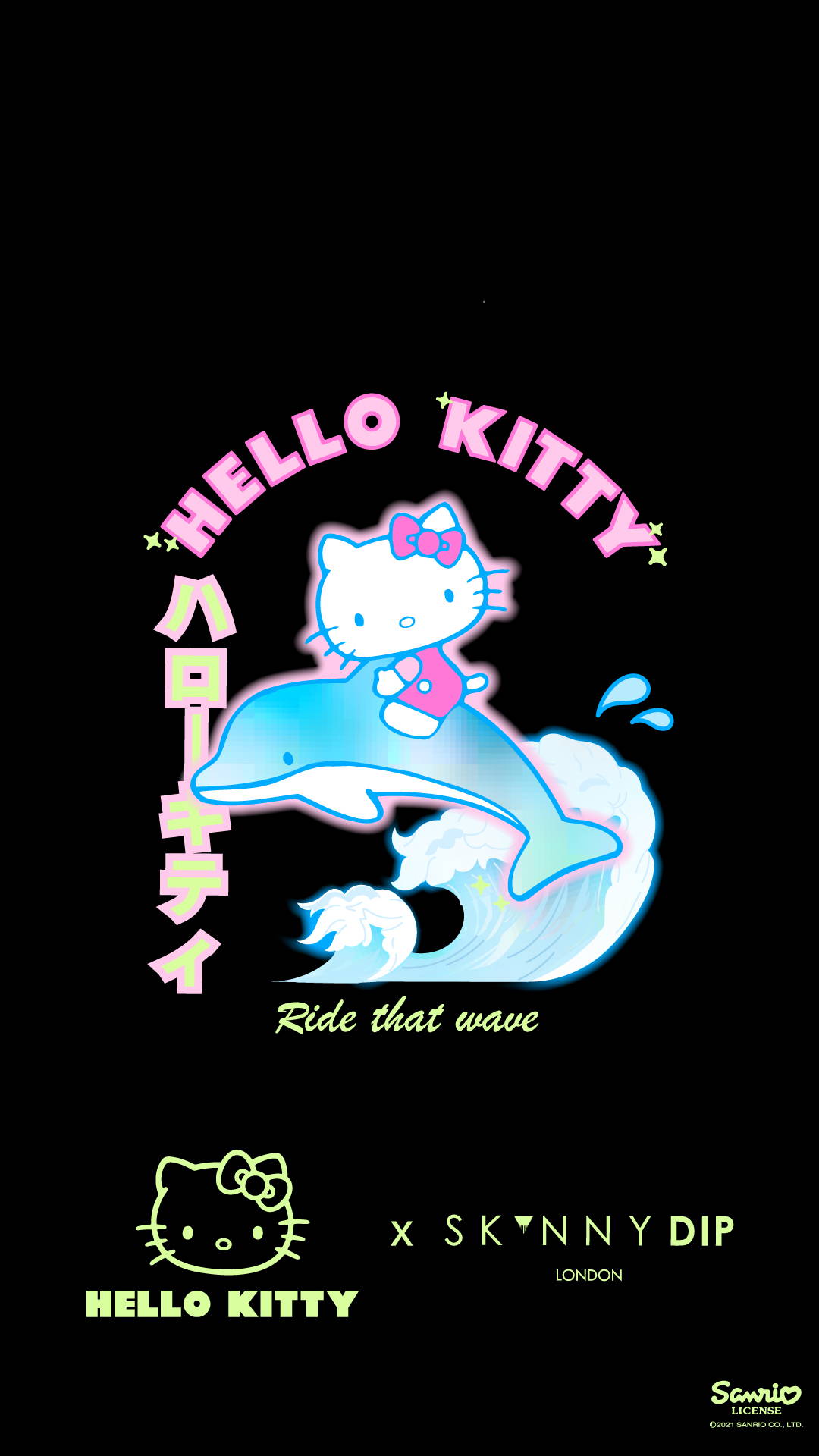 Hello Kitty x Skinnydip Phone Wallpaper