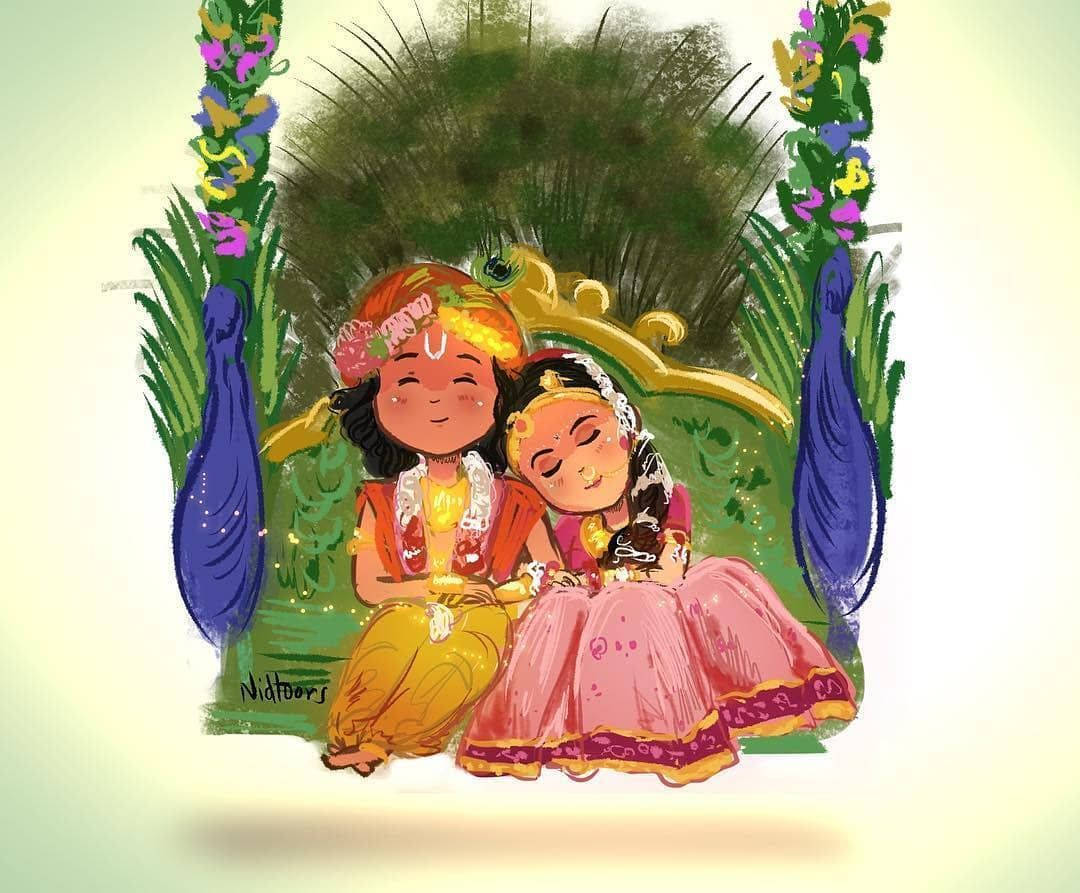 Free Cute Radha Krishna Wallpaper Downloads, Cute Radha Krishna Wallpaper for FREE