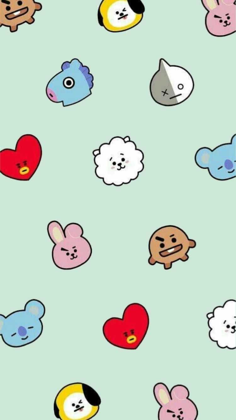 BTS x BT21 cute fanart Credits to twitter sleeep HD phone wallpaper  Pxfuel