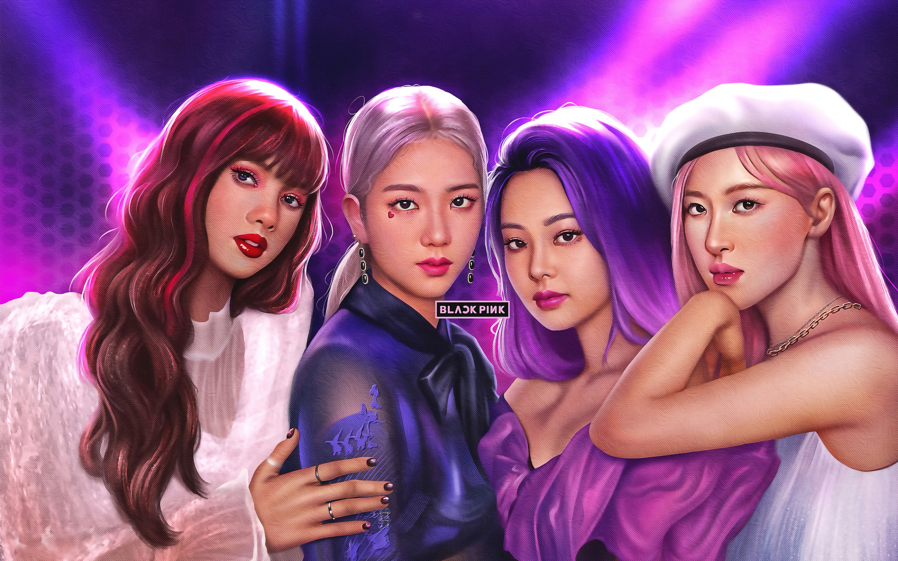 Lisa Wallpaper 4K, Jisoo, Jennie, Rose, Music