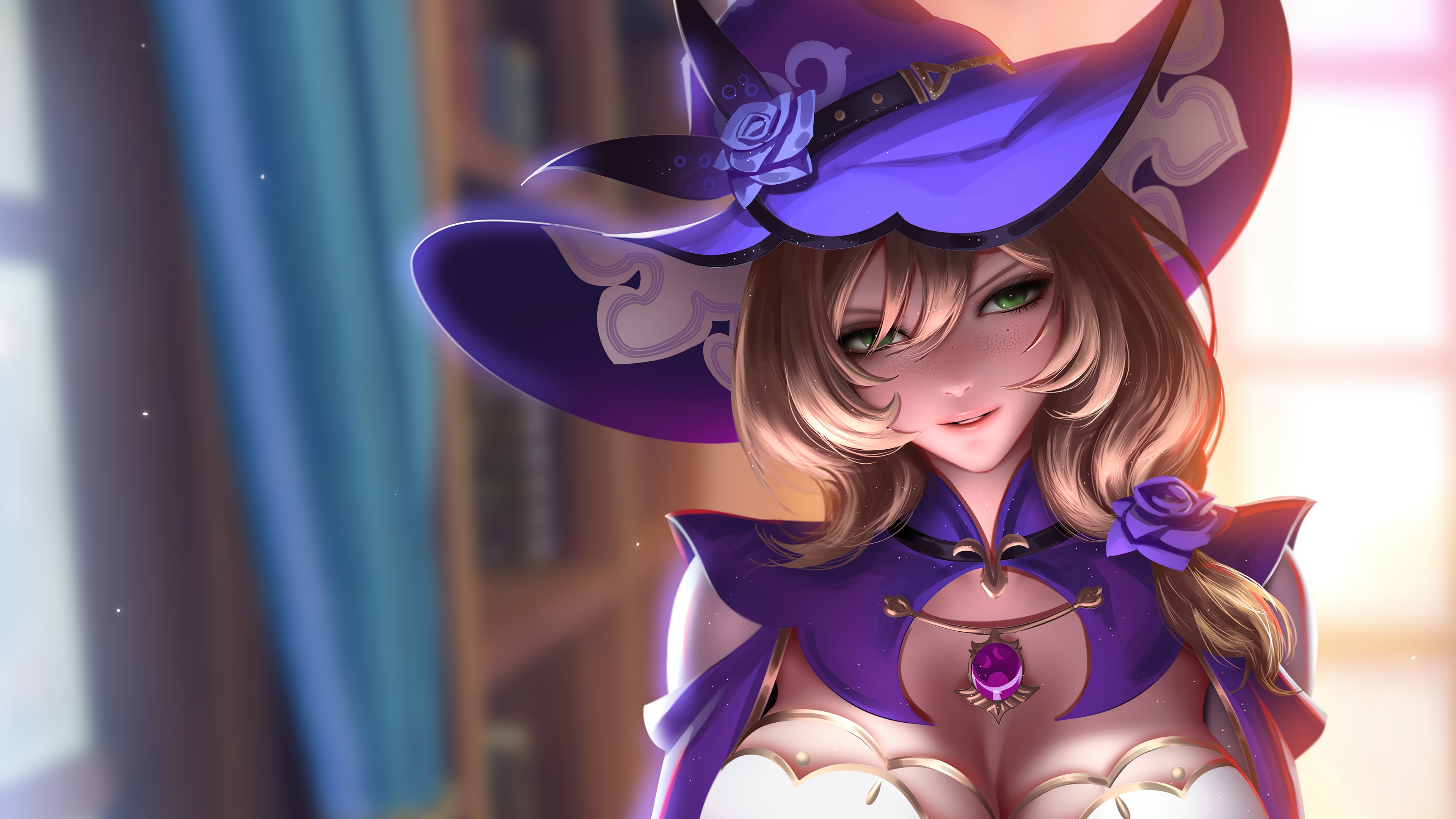 wallpaper, lisa, genshin impact, 4k, HD Gallery HD Wallpaper