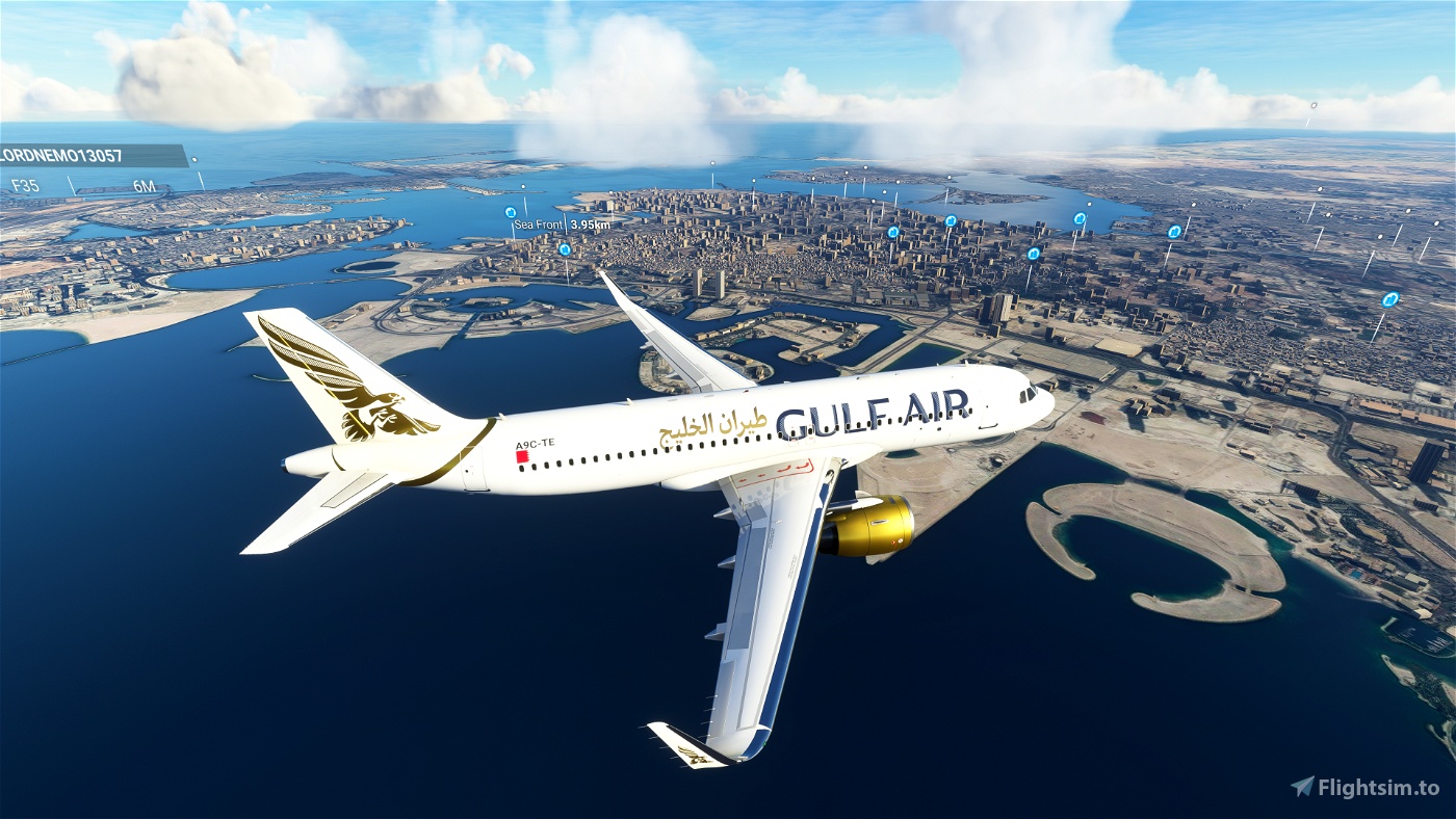 8K Gulf Air Airbus A320 neo for Microsoft Flight Simulator