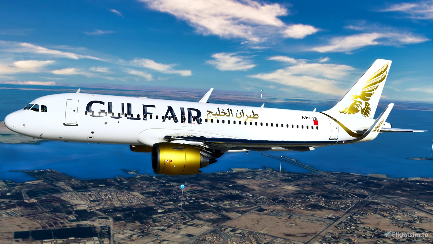 8K Gulf Air Airbus A320 neo for Microsoft Flight Simulator