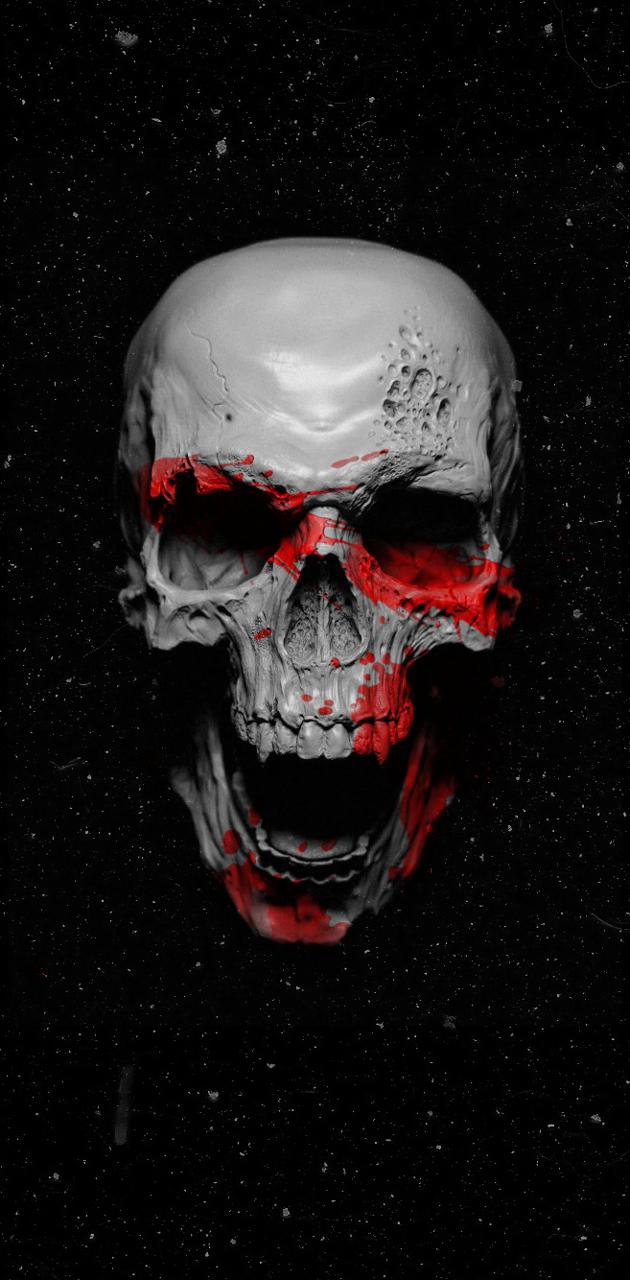 Skull blood wallpaper