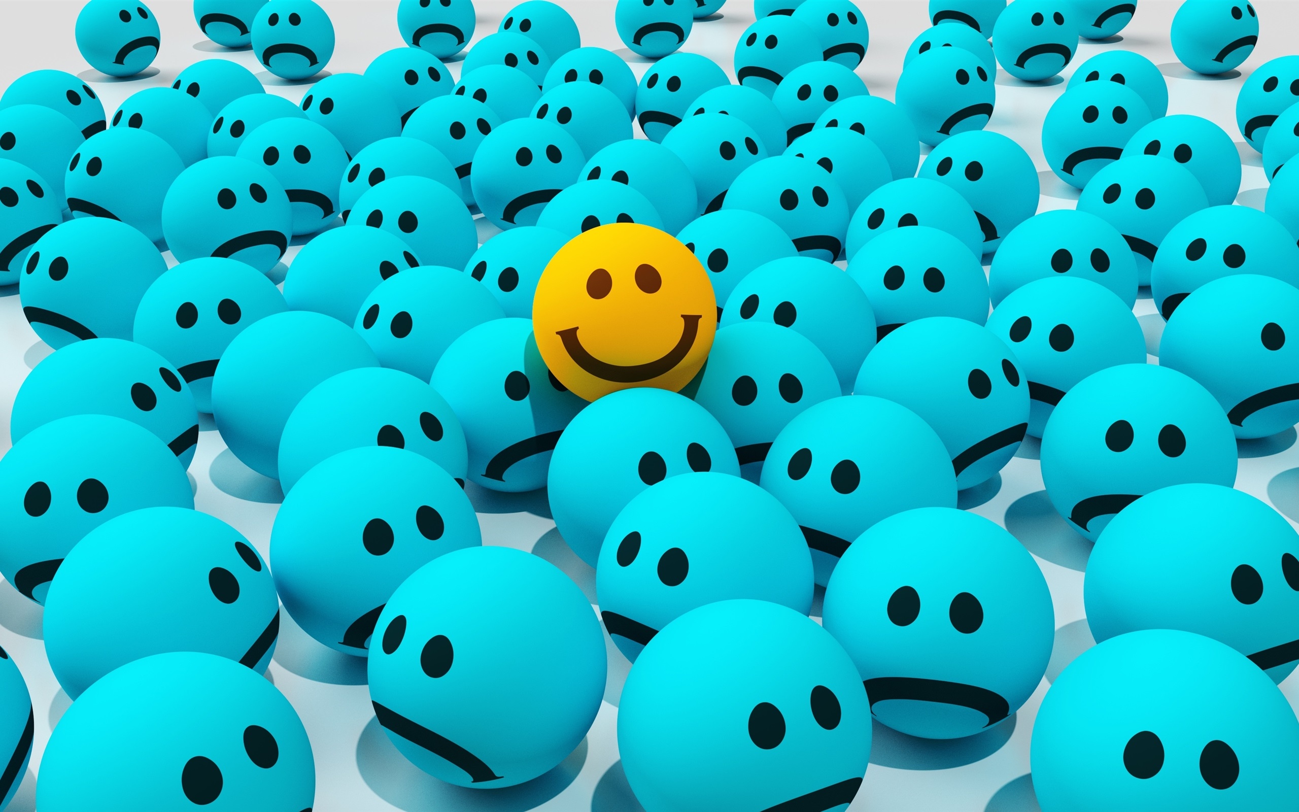 Blue smiley Wallpaper Download