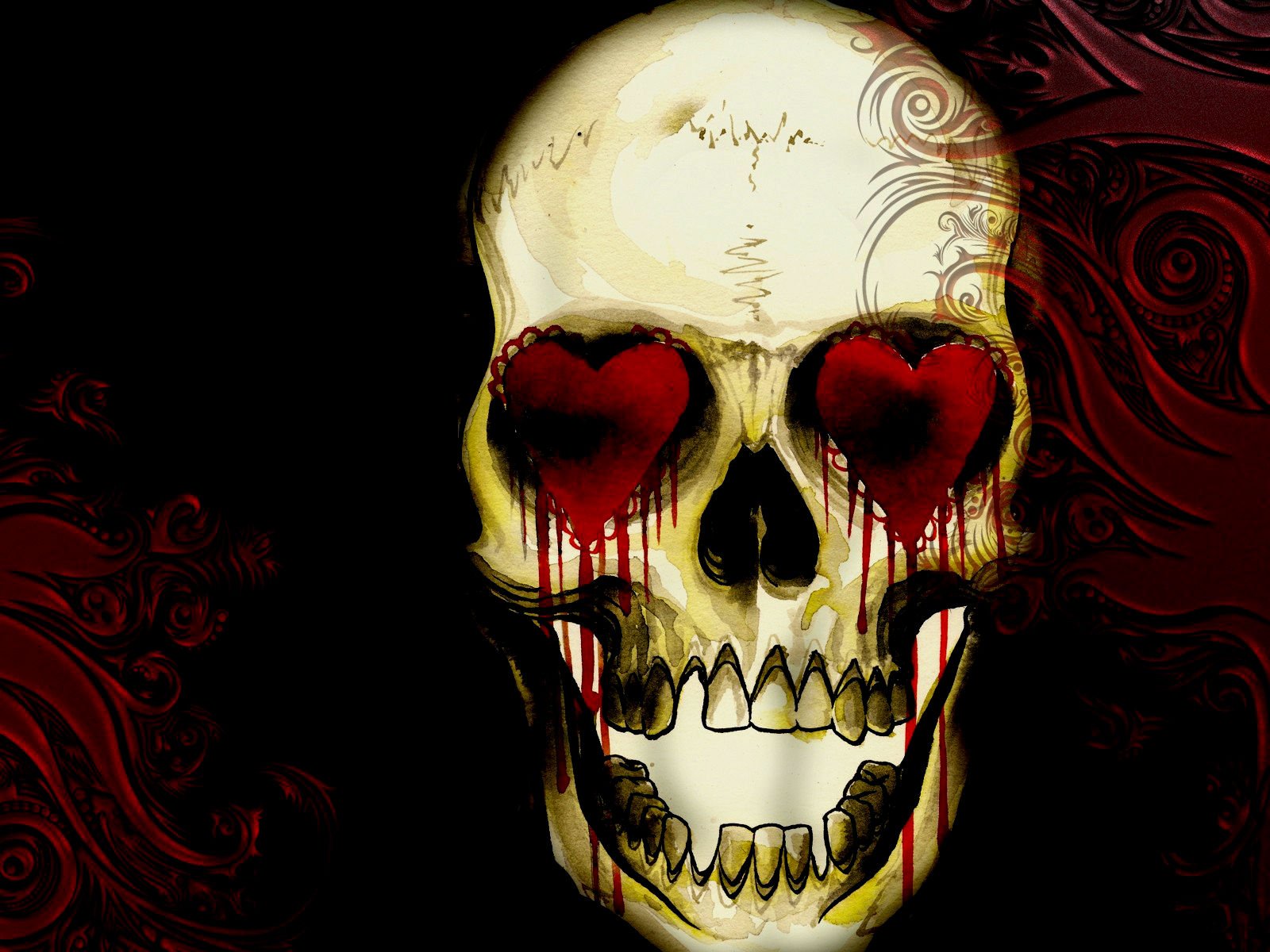 mood, Dark, Skull, Heart, Blood, Love Wallpaper HD / Desktop and Mobile Background