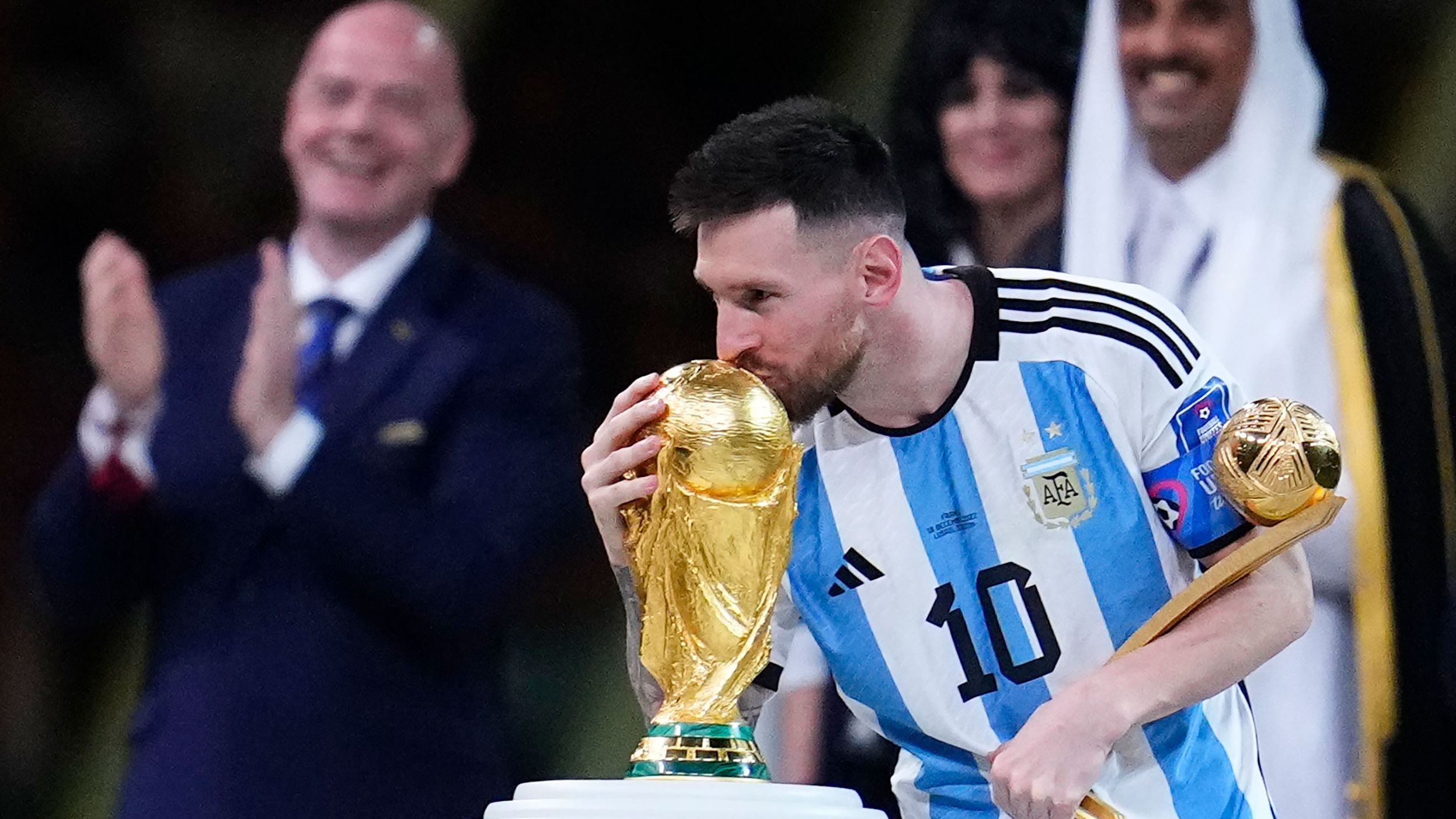 Argentina's Lionel Messi says he wants to continue 'living a few more games being world champion'