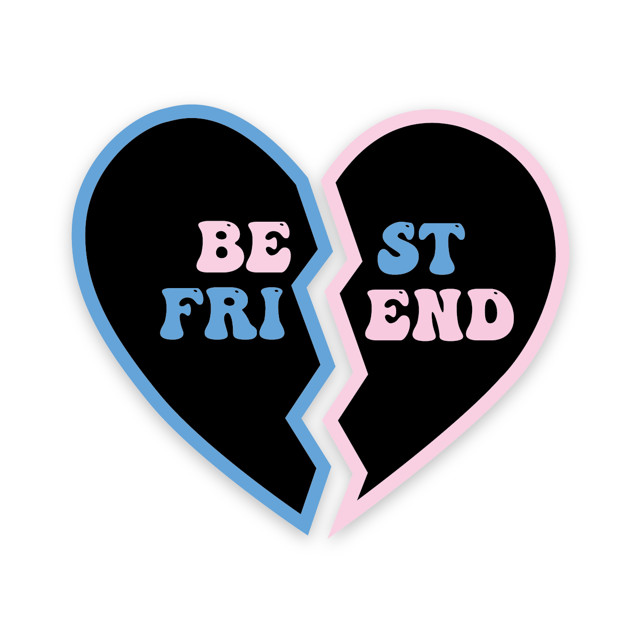 Best Friends Heart Sticker