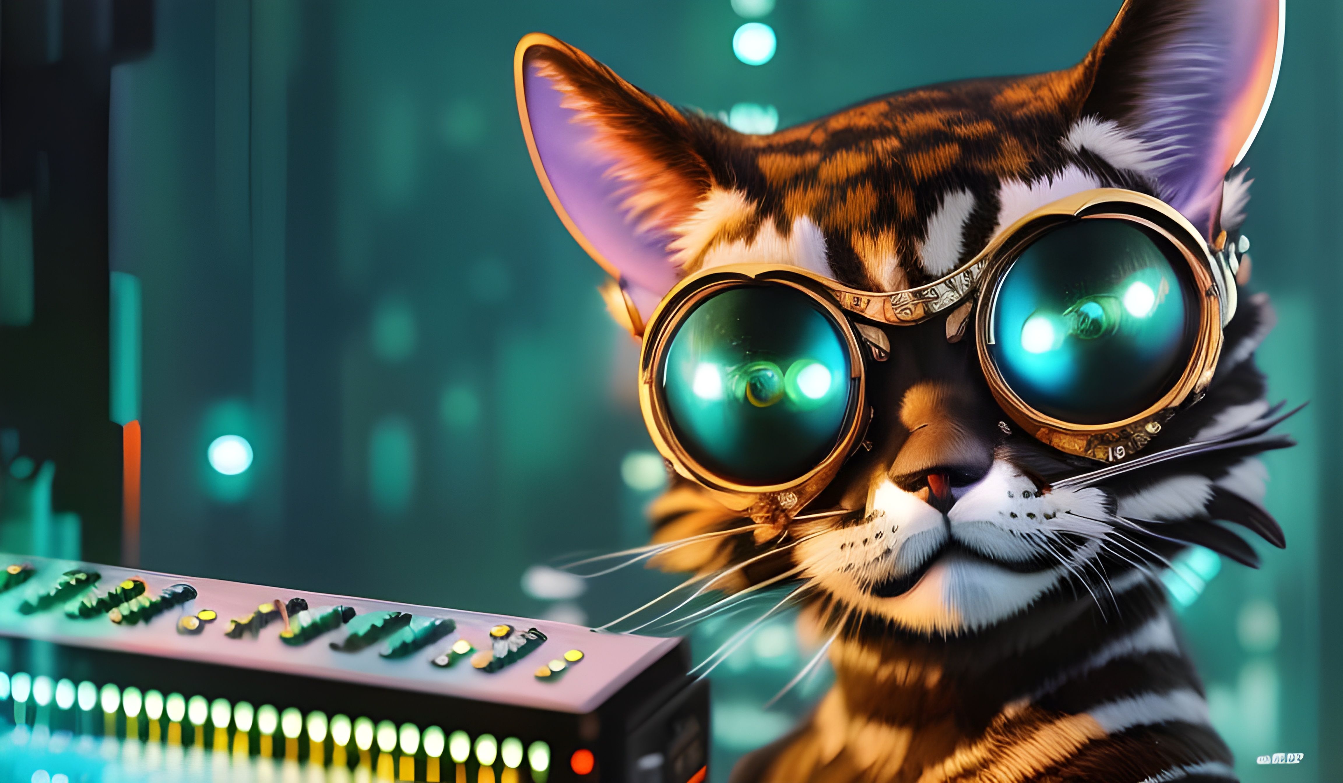 Groovy Cat Live Wallpaper Fur Art and serene surroundings  free download