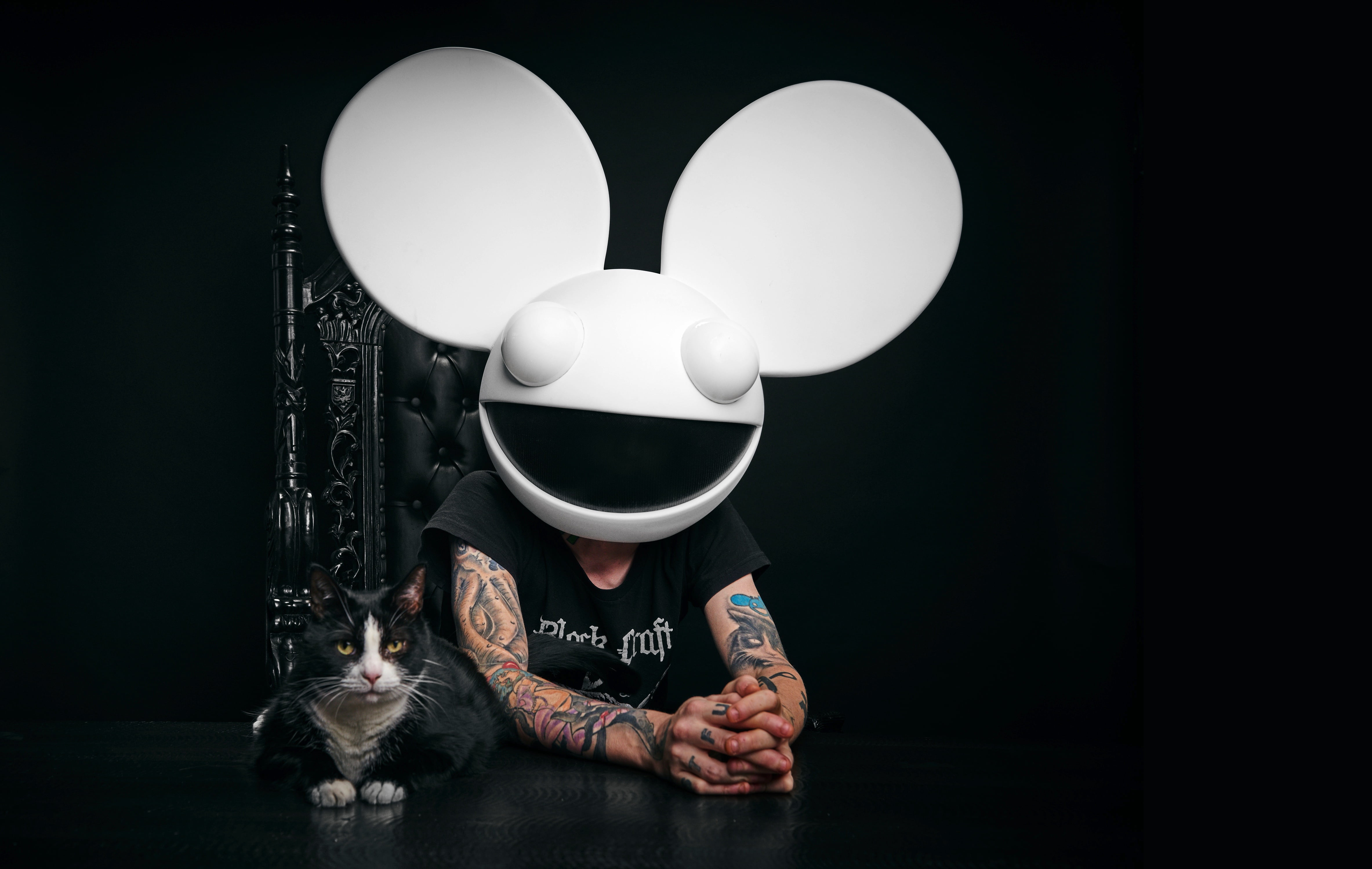Wallpaper / Cat, Singers, Deadmau5, DJ, Tattoo, 4K free download