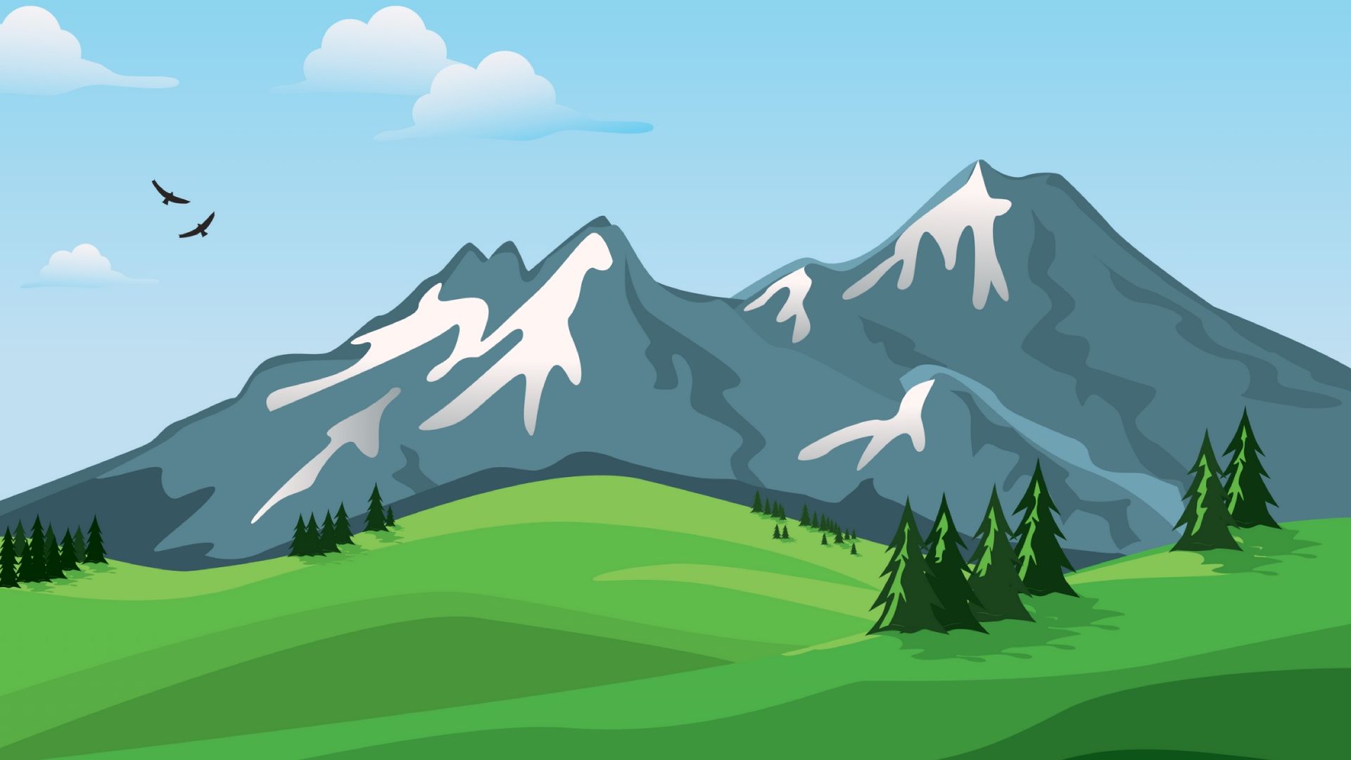 Free Mountain Vector Wallpaper
