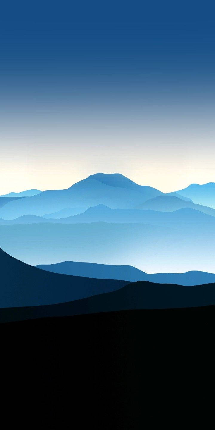 Download Minimalist Vector Mountains Smartphone Background Wallpaper