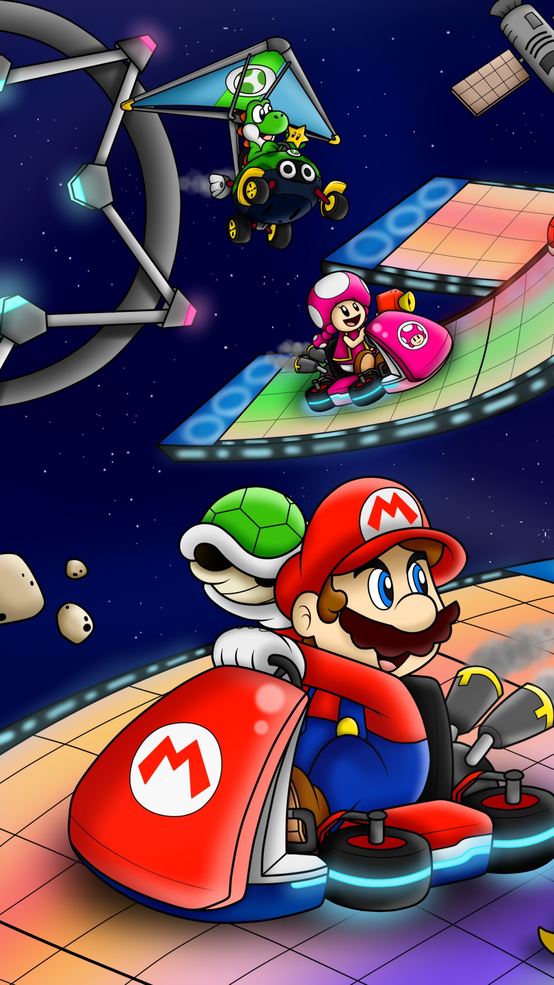 Wallpaper / Video Game Mario Kart 8 Phone Wallpaper, Mario, Toadette (Super Mario), Yoshi, 1080x1920 free download