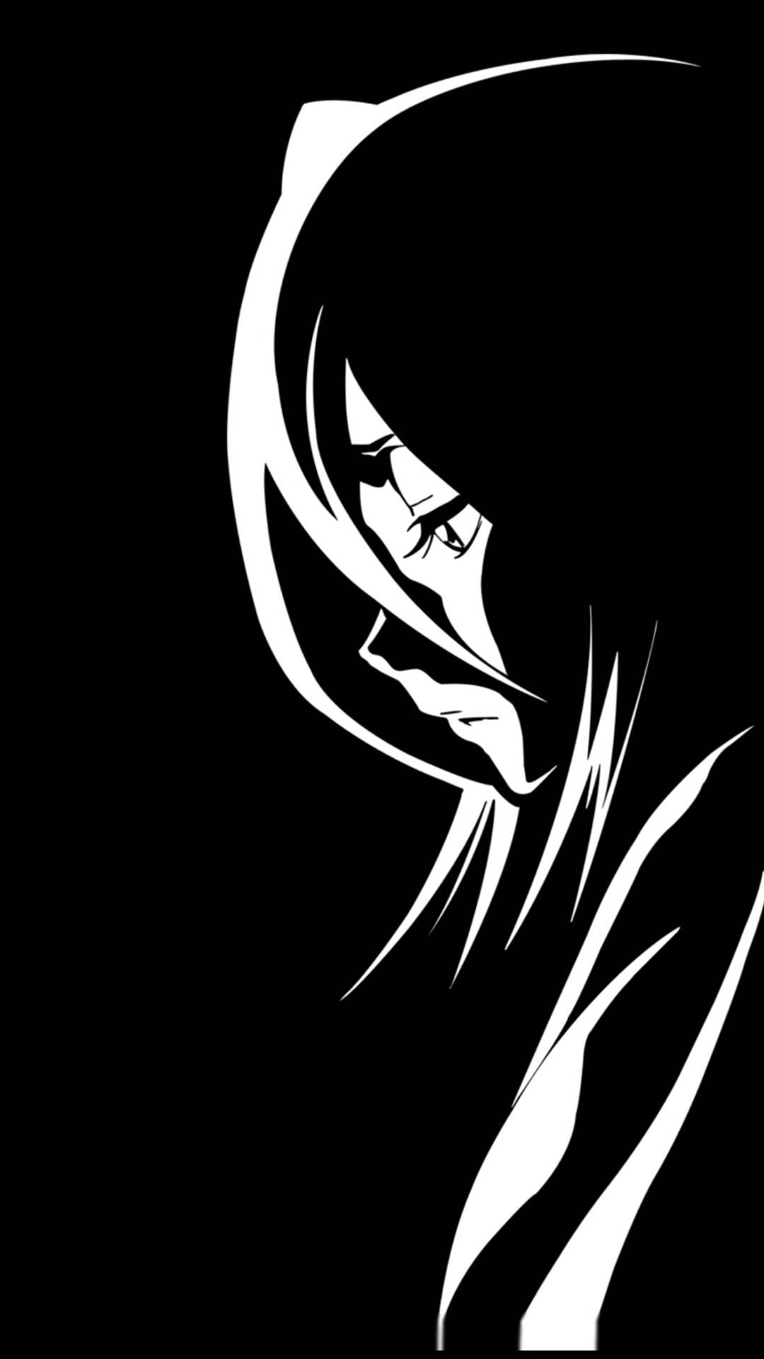 Download Aesthetic Sad Anime Girl Black And White Wallpaper