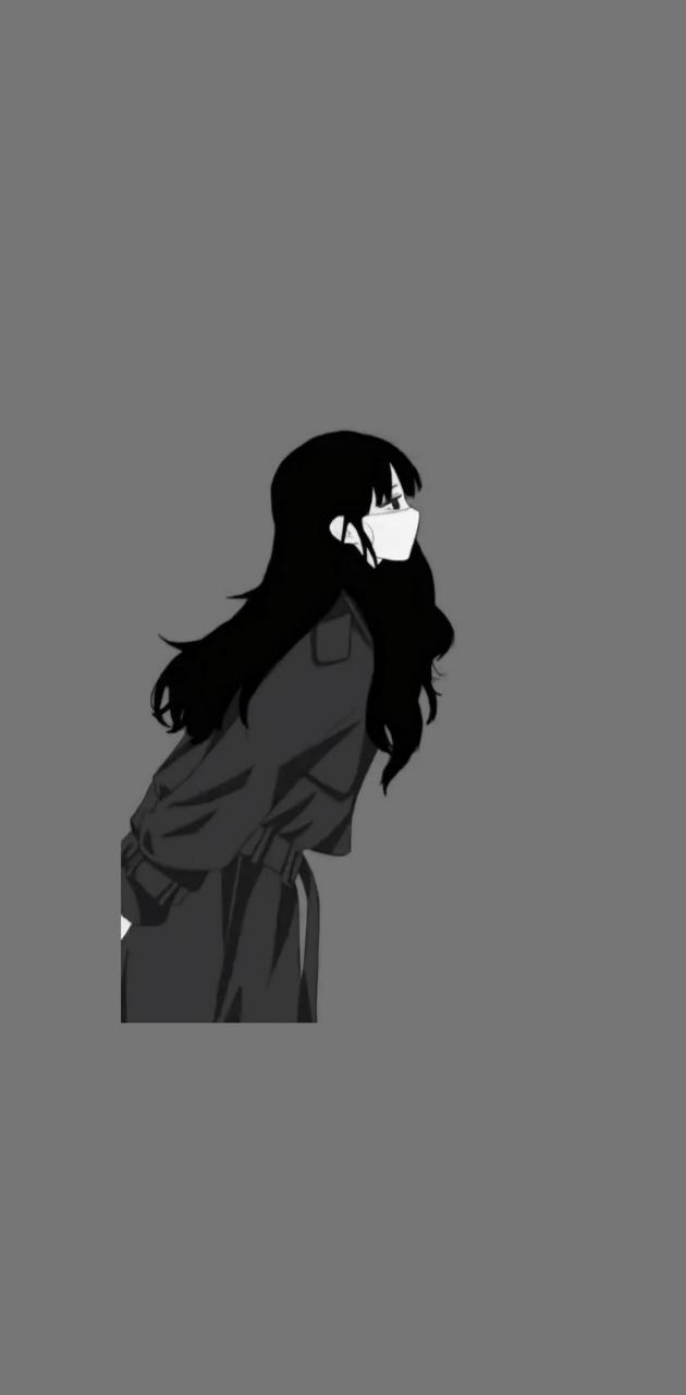 Aesthetic Black And White Anime Girl HD Png Download  Transparent Png  Image  PNGitem