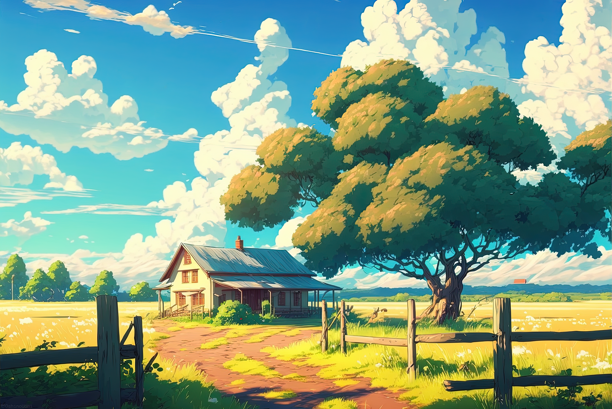Wallpaper, ai art, illustration, landscape 2000x1336ünyamin