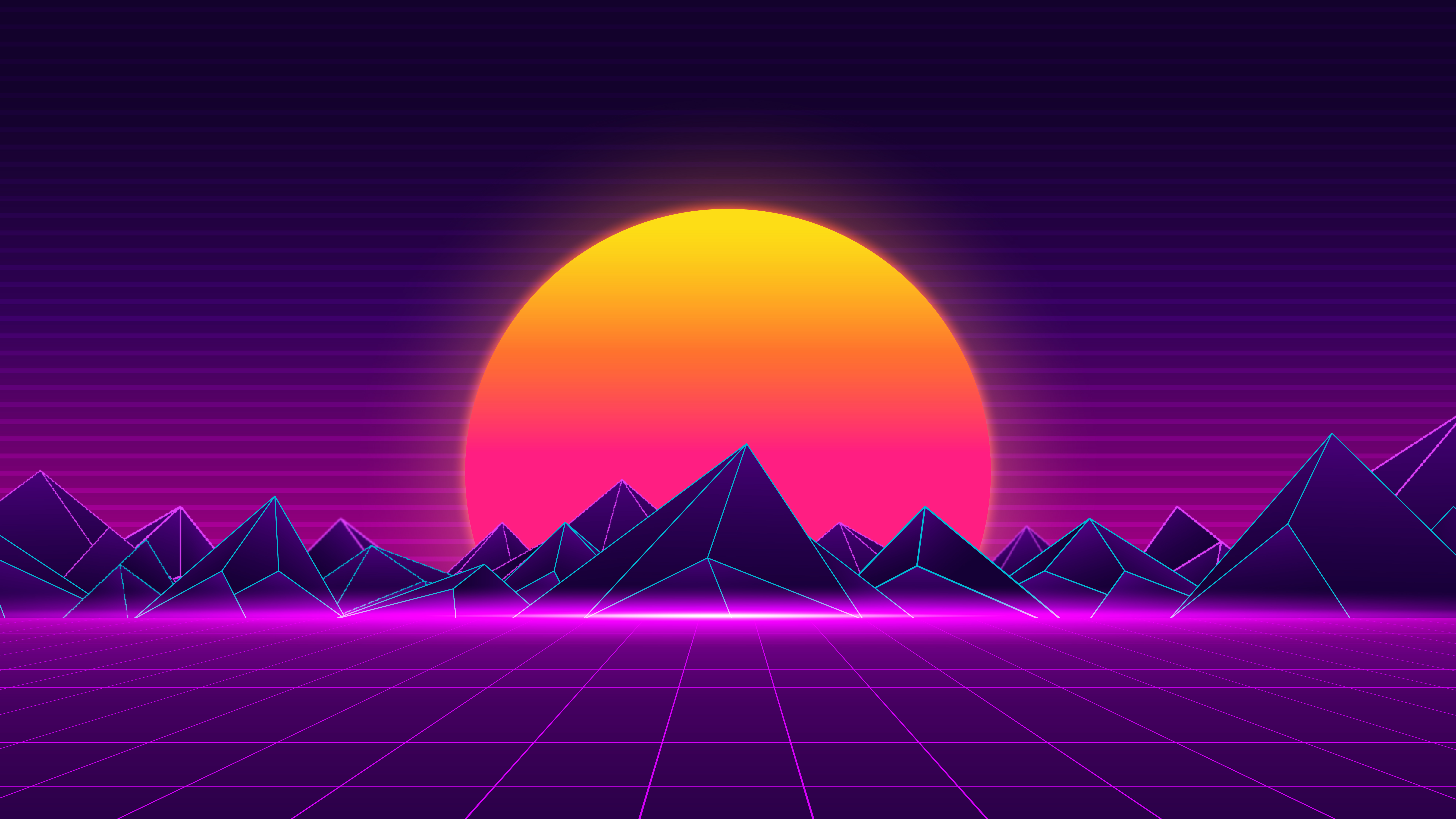 Wallpaper 4k Retro Sunset 4k Wallpaper