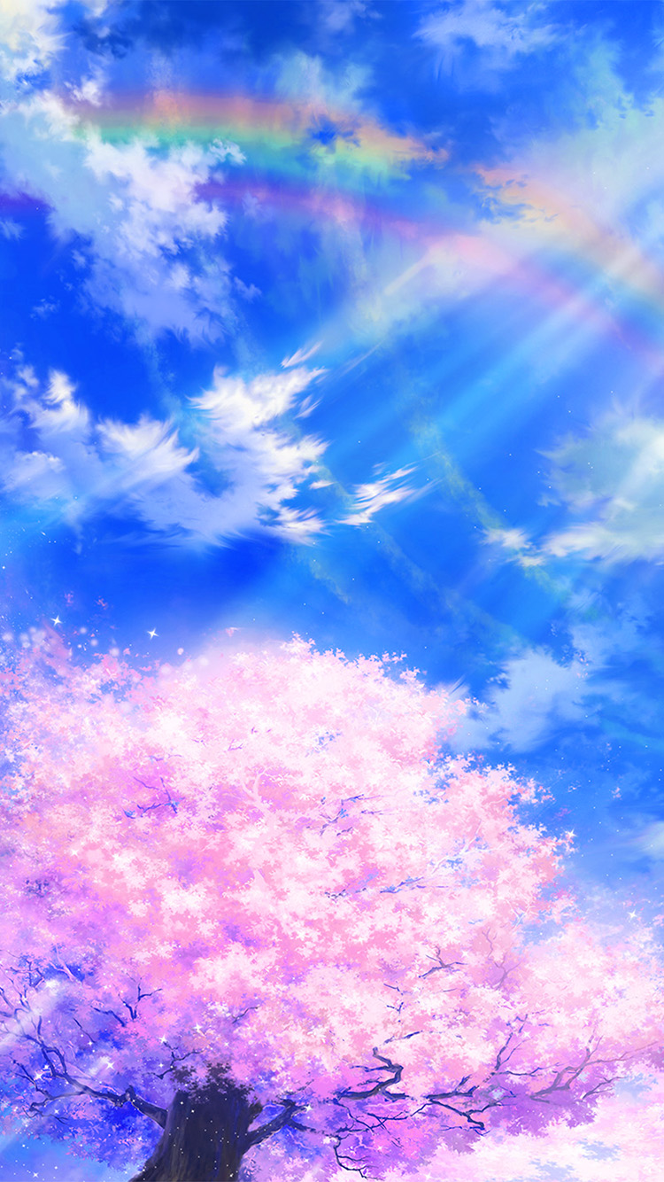 Anime Sky Cloud Spring Art Illustration Blue Wallpaper
