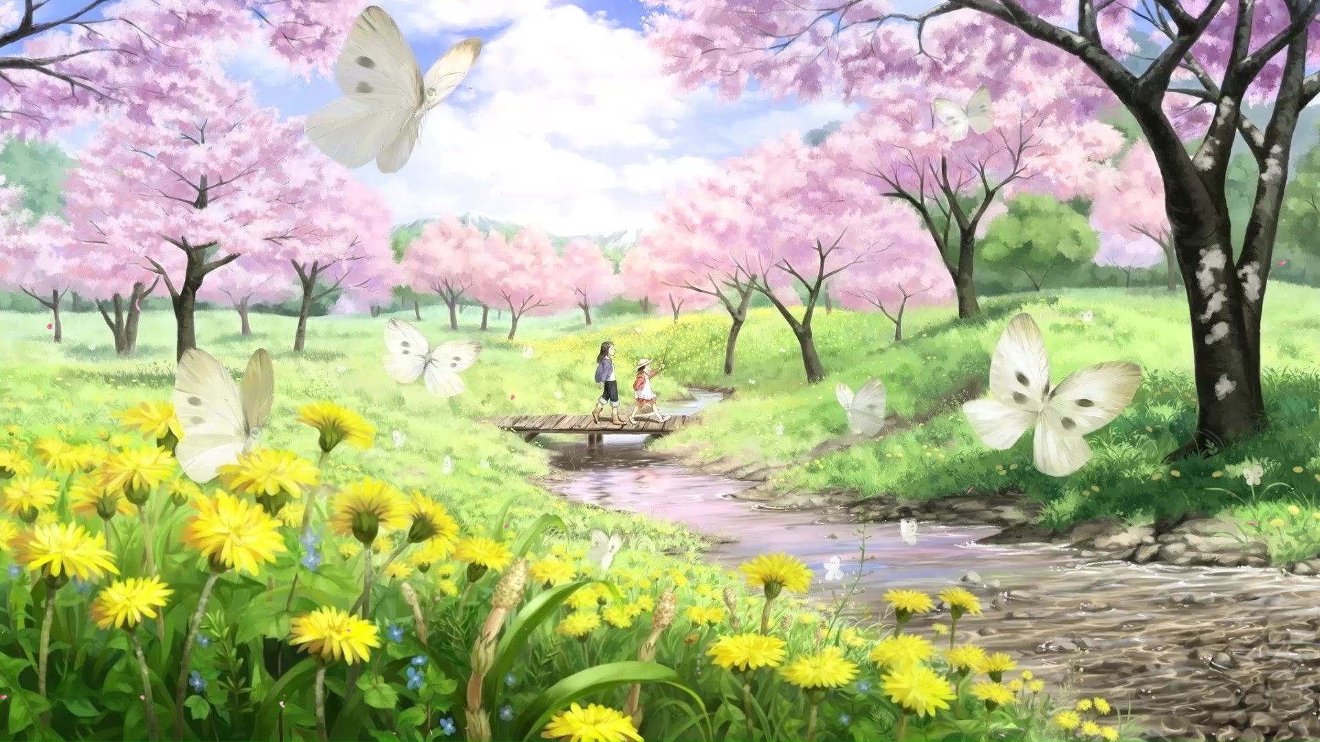 Anime spring art wallpapers wallpaper cave