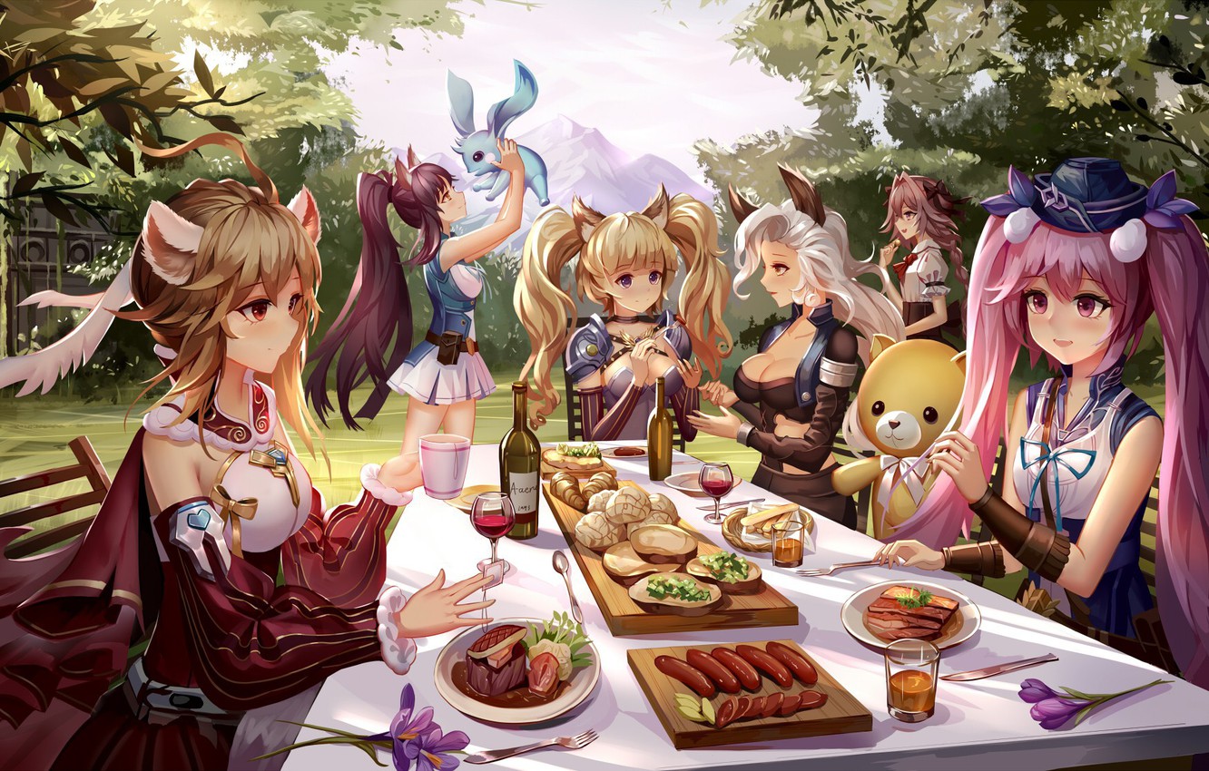 Wallpaper anime, food, asian, manga, oriental, oppai, bishojo, light novel, japonese image for desktop, section прочее