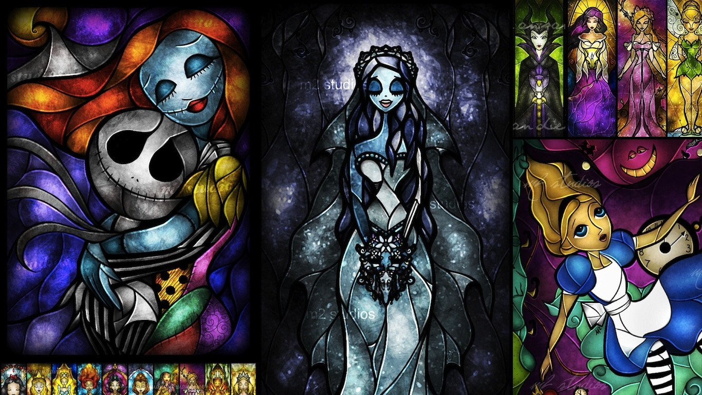 Free download Stained Glass Disney Wallpaper From the stained glass art [1366x768] for your Desktop, Mobile & Tablet. Explore Disney Stained Glass Wallpaper. Alice Glass Wallpaper, Stained Glass Wallpaper